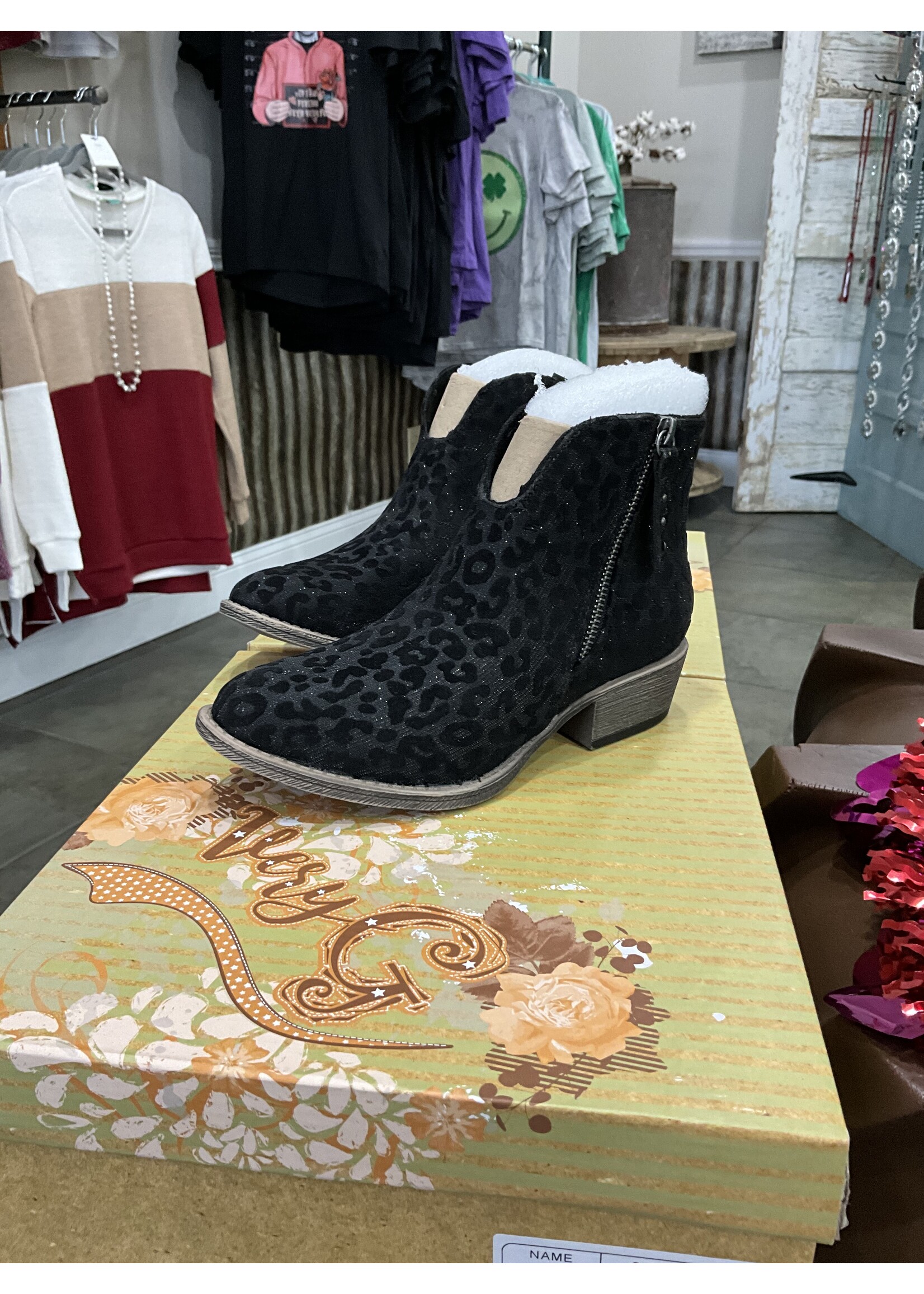 Very G Charming Black Booties