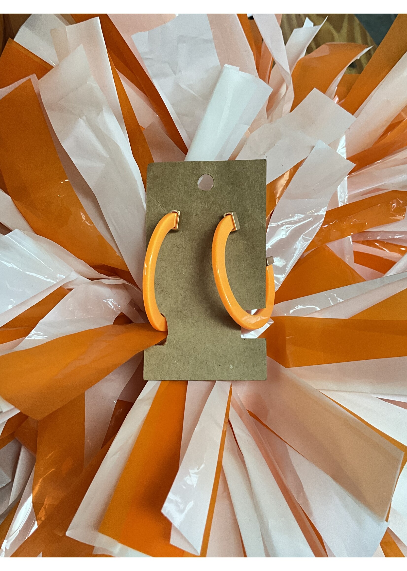 Orange Large Hoop Earrings