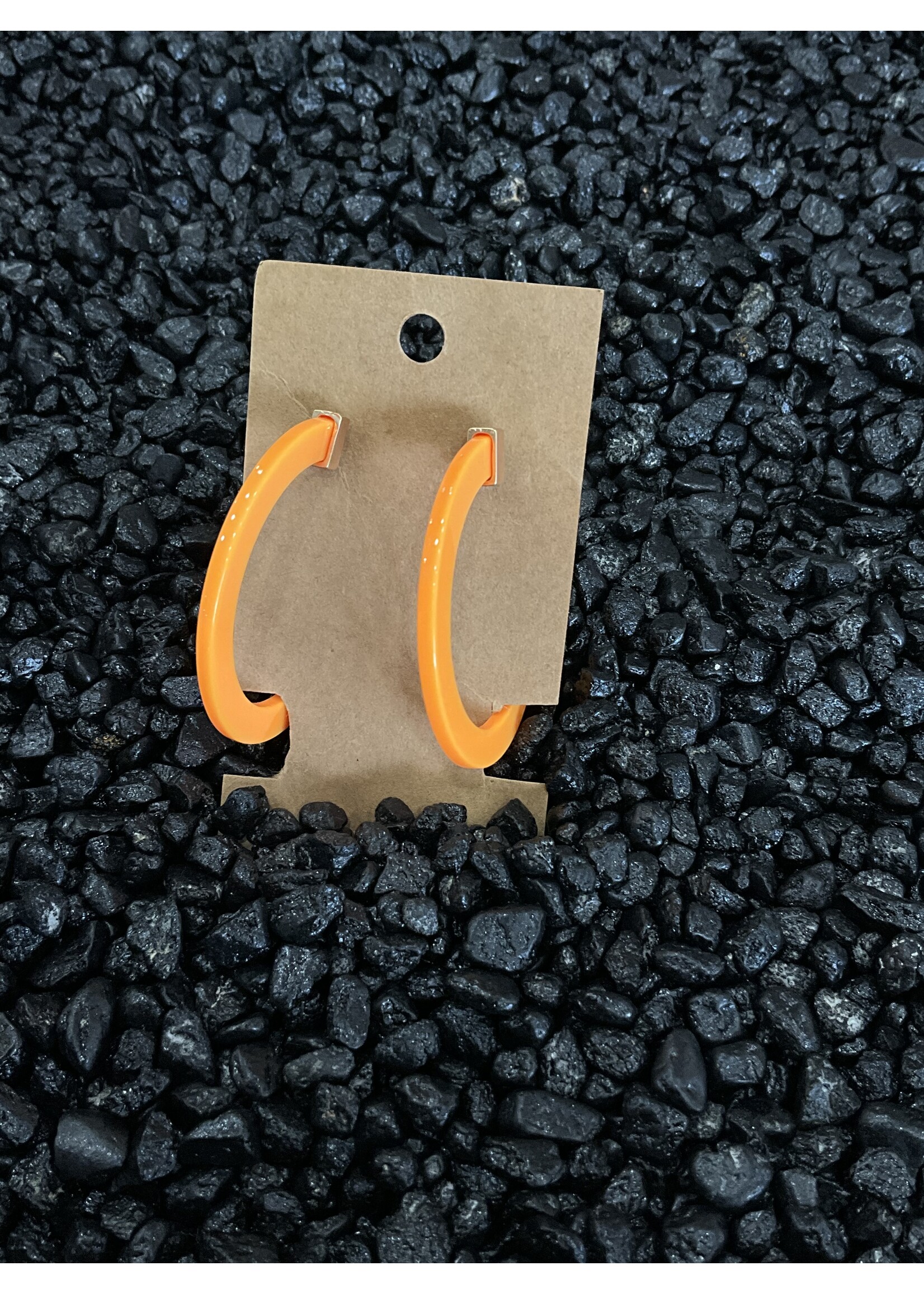 Orange Large Hoop Earrings