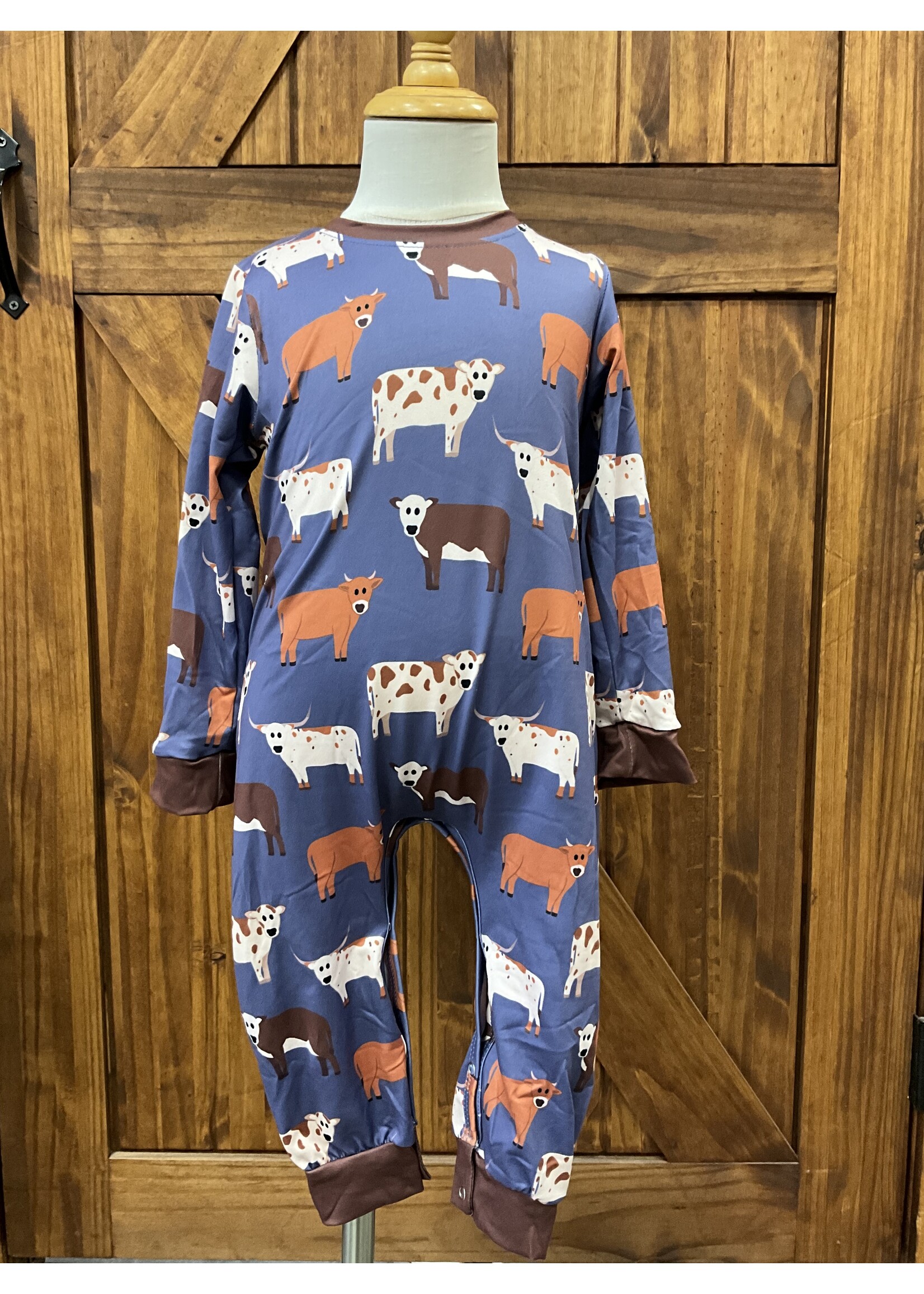 Clover Cottage Cattle Romper 12/24 Months