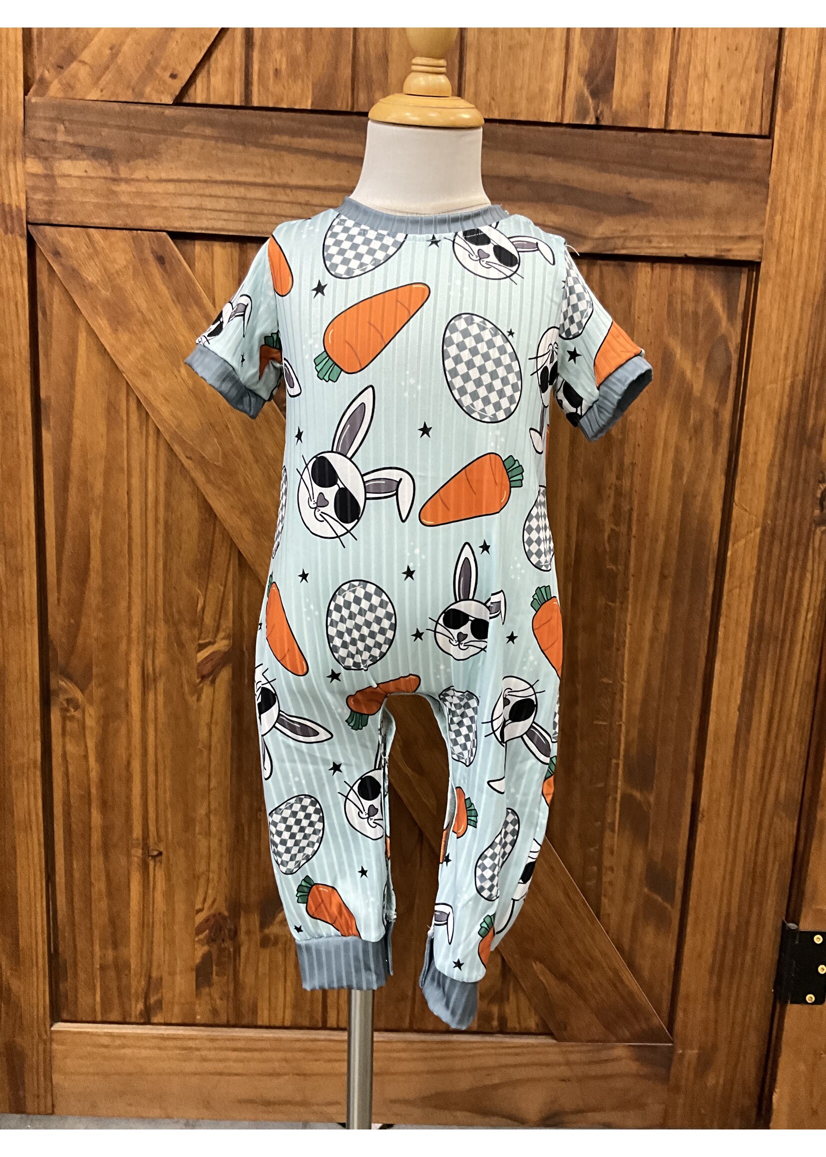 Clover Cottage Cool Rabbit Boy Romper