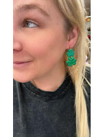 EJ Clay Co Shamrock Dangle Earrings