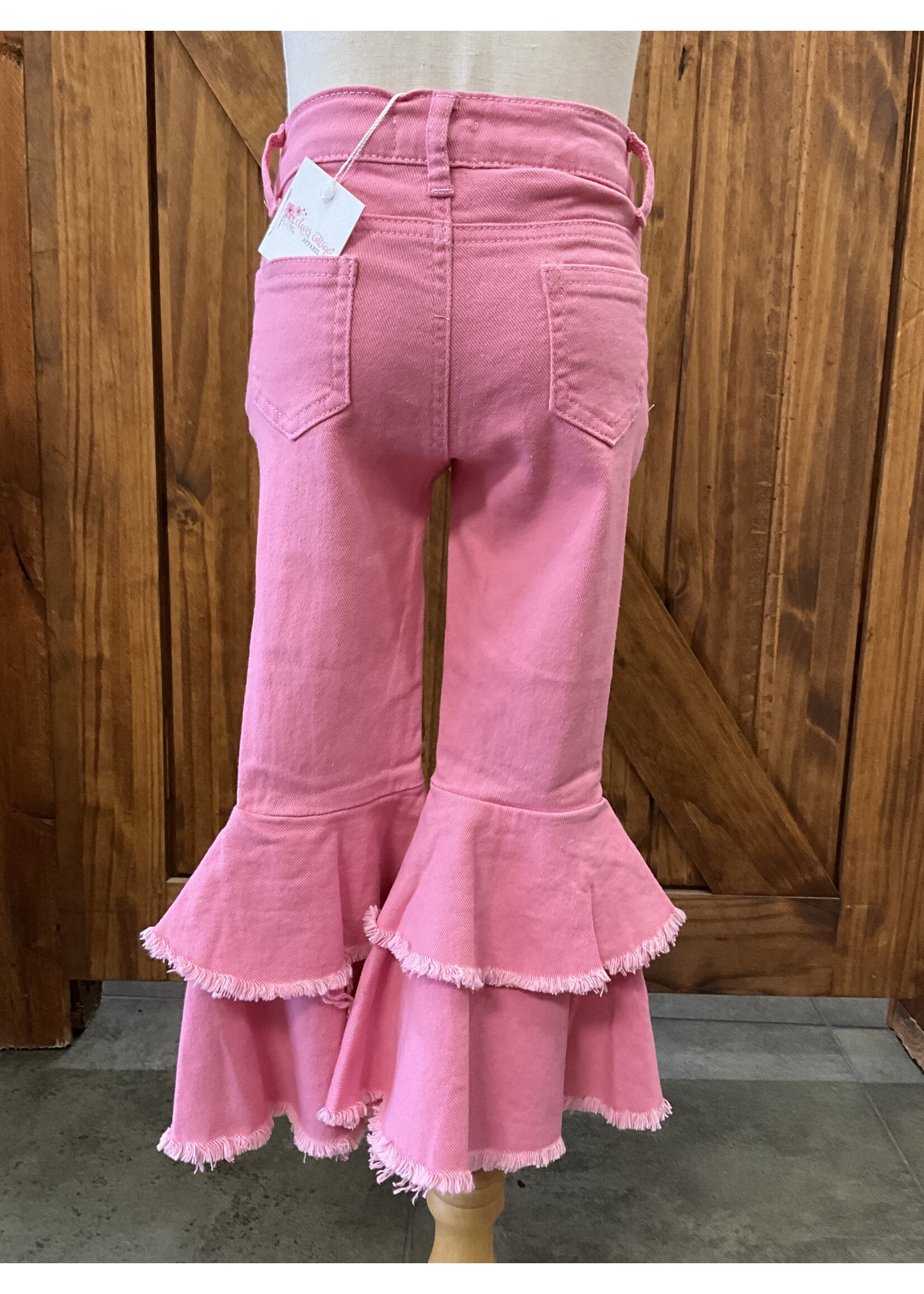 Clover Cottage Kids Pink Denim Flares