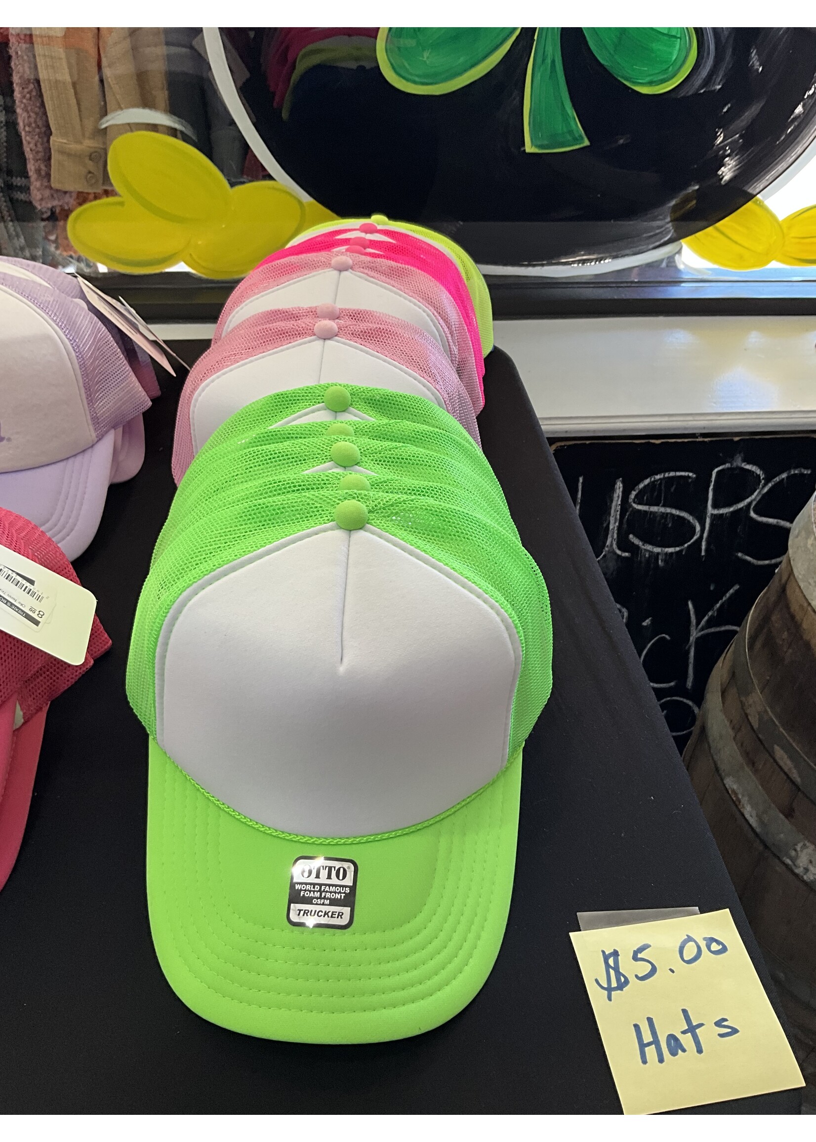 Neon Blank Trucker Hats
