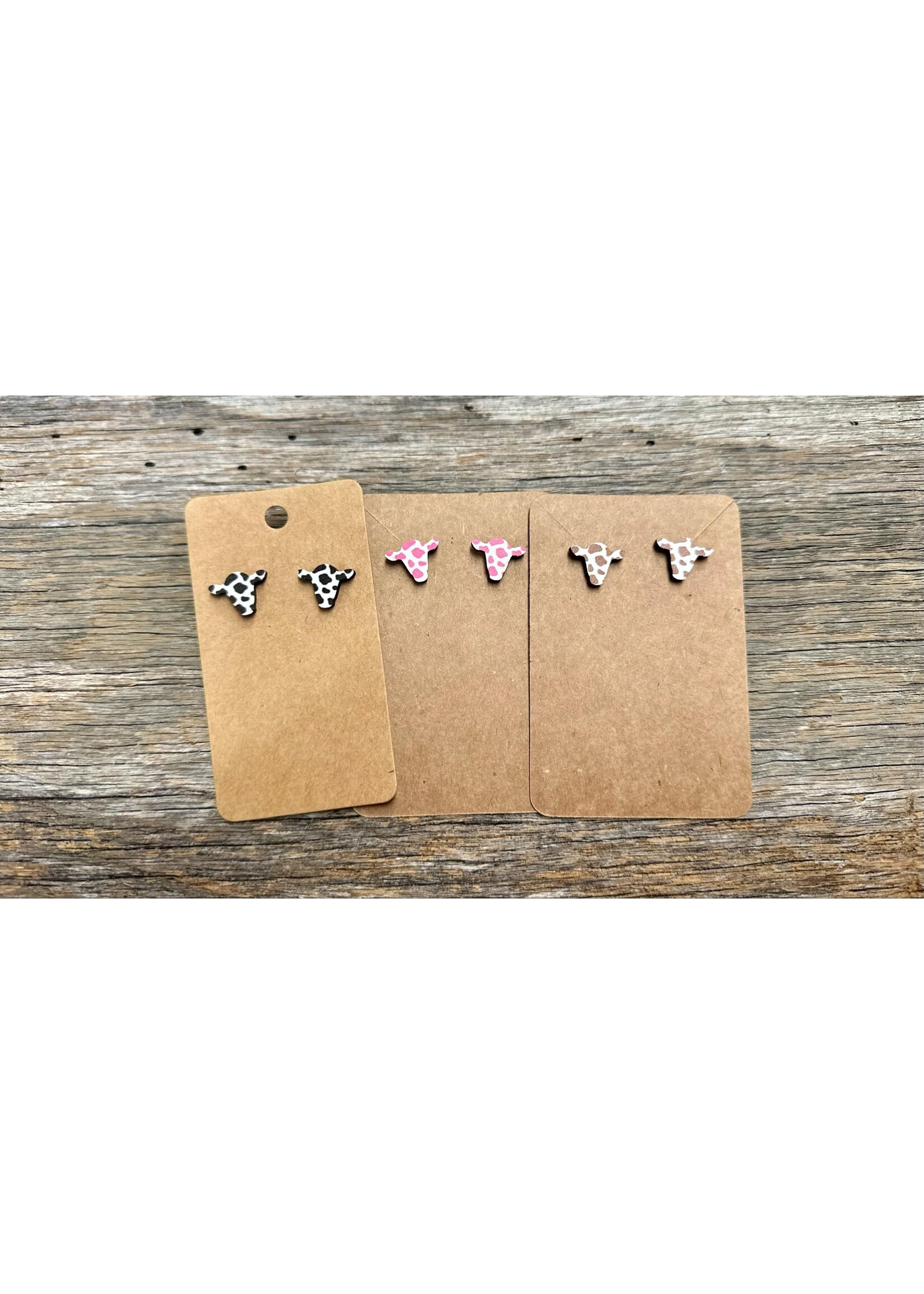 Cow Stud Earrings (Several Colors)
