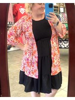Hemish Pink Multi Floral Kimono