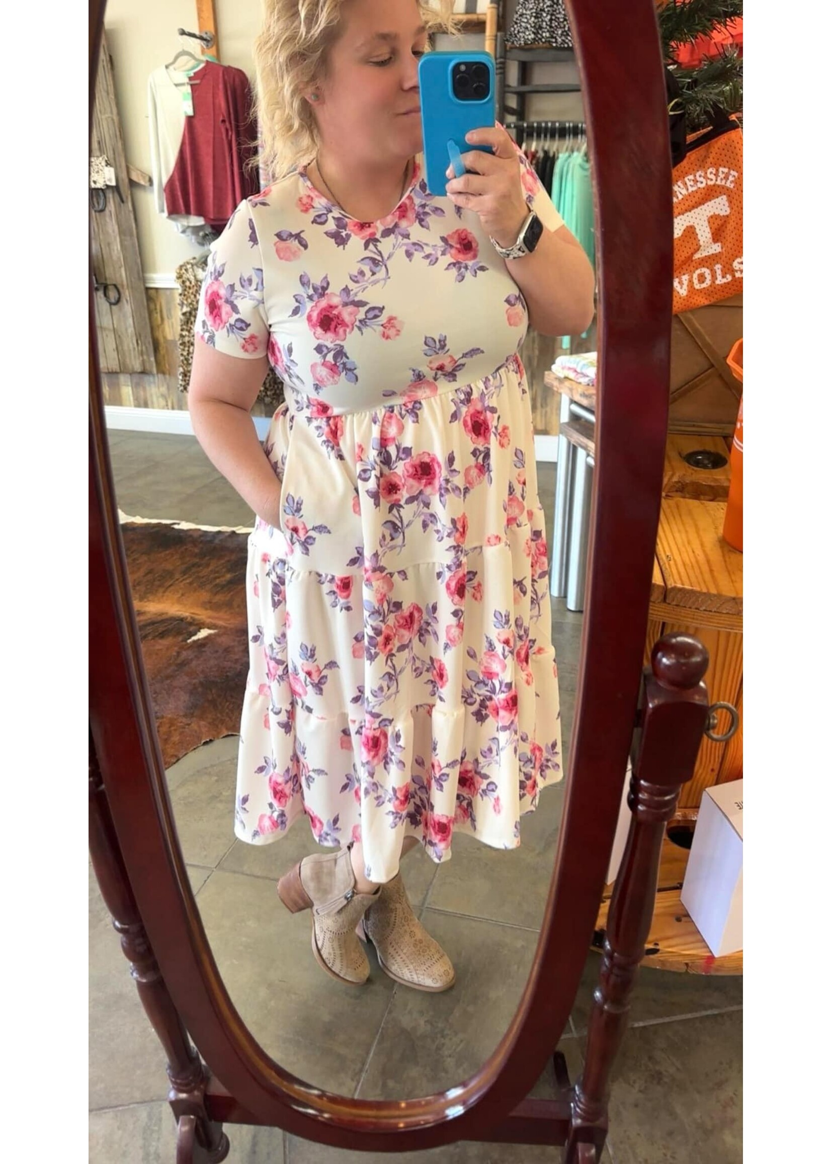 Ashley Floral Lined Dress