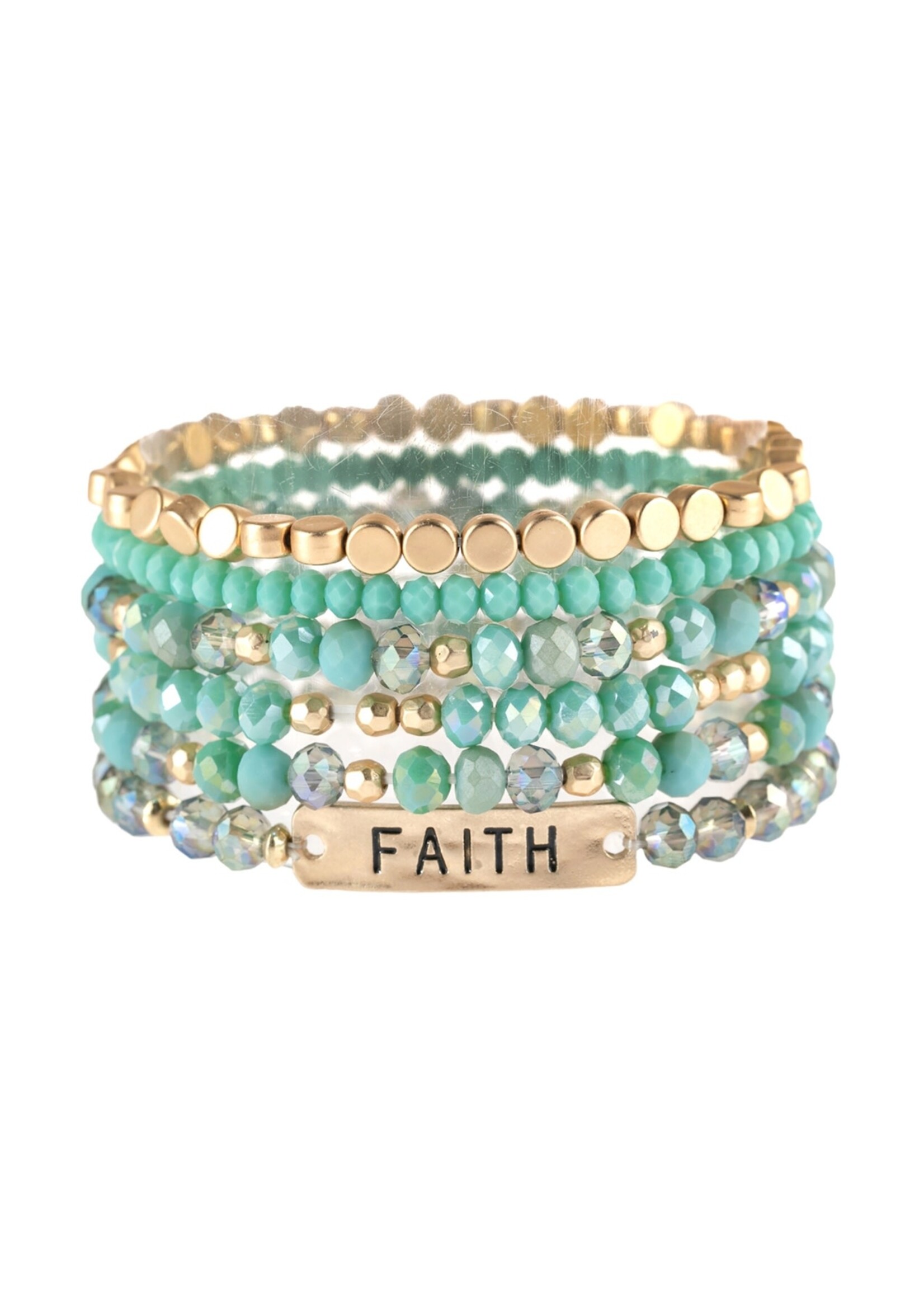 Turquoise Faith Bracelet Setg