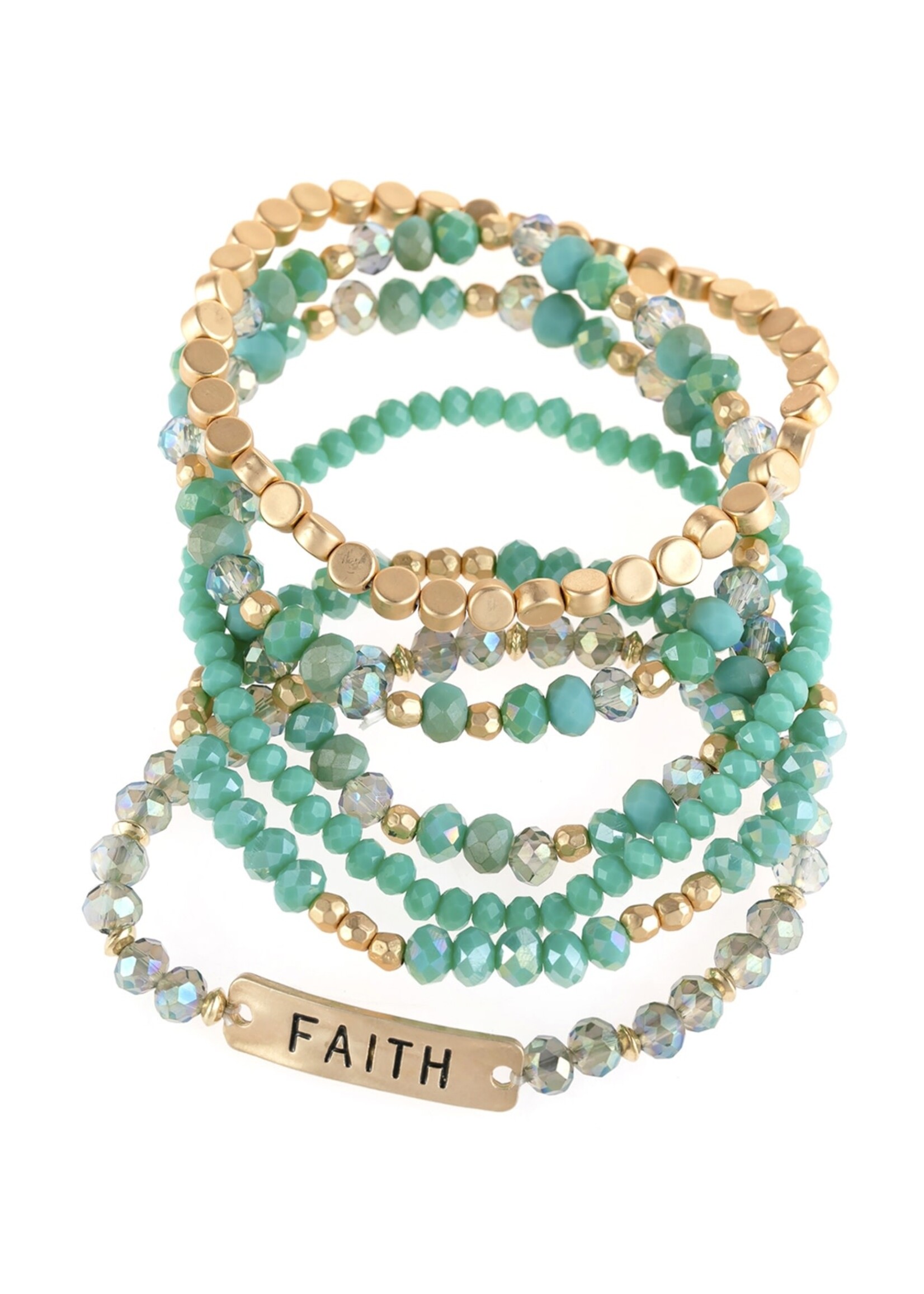 Turquoise Faith Bracelet Setg