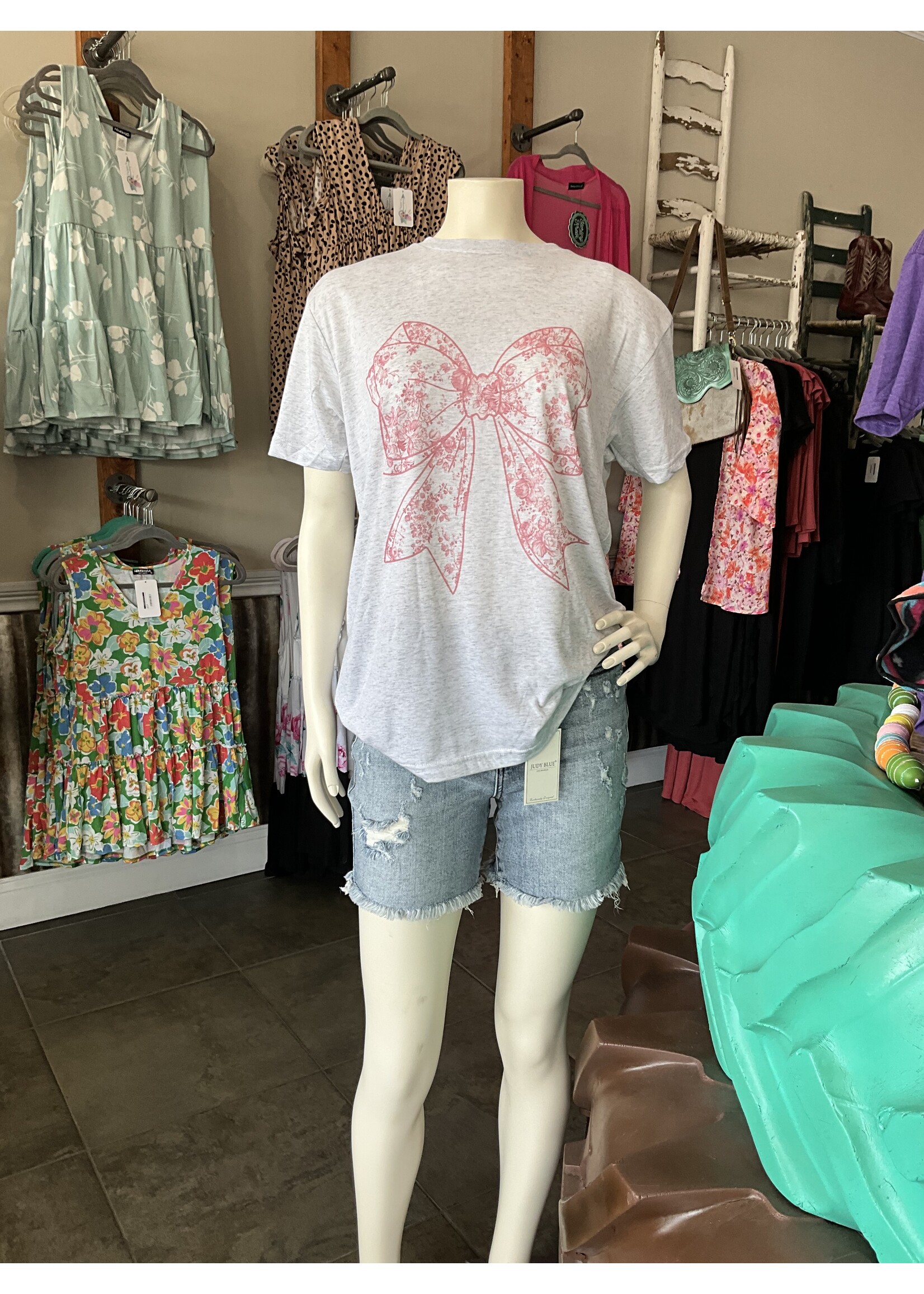 Medium Pink Bow Tee