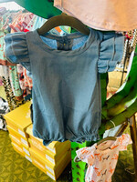 Clover Cottage Denim Baby Romper