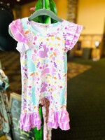 Clover Cottage Paisley Easter Romper 6/12M
