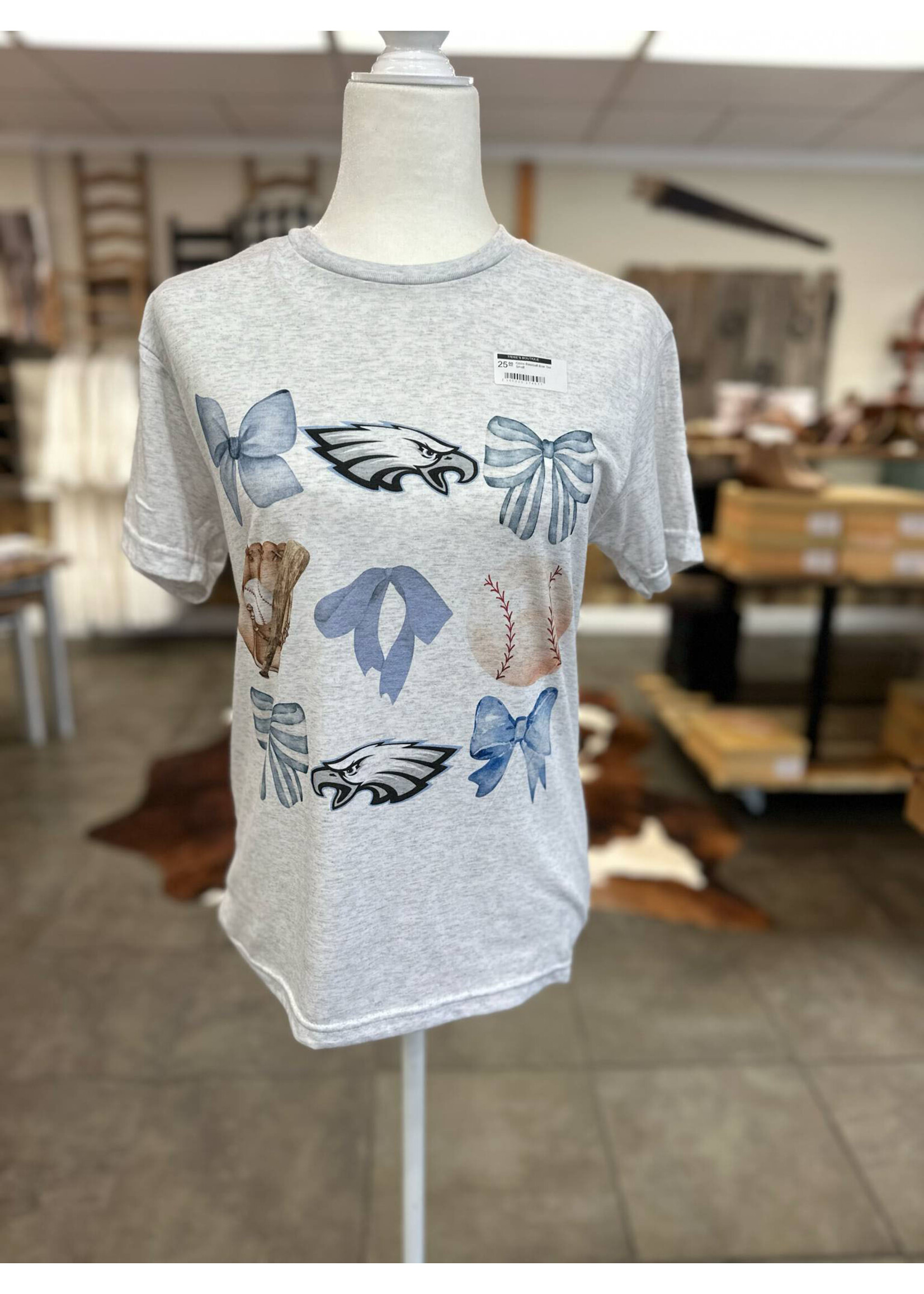 Gibbs Baseball Bow Tee
