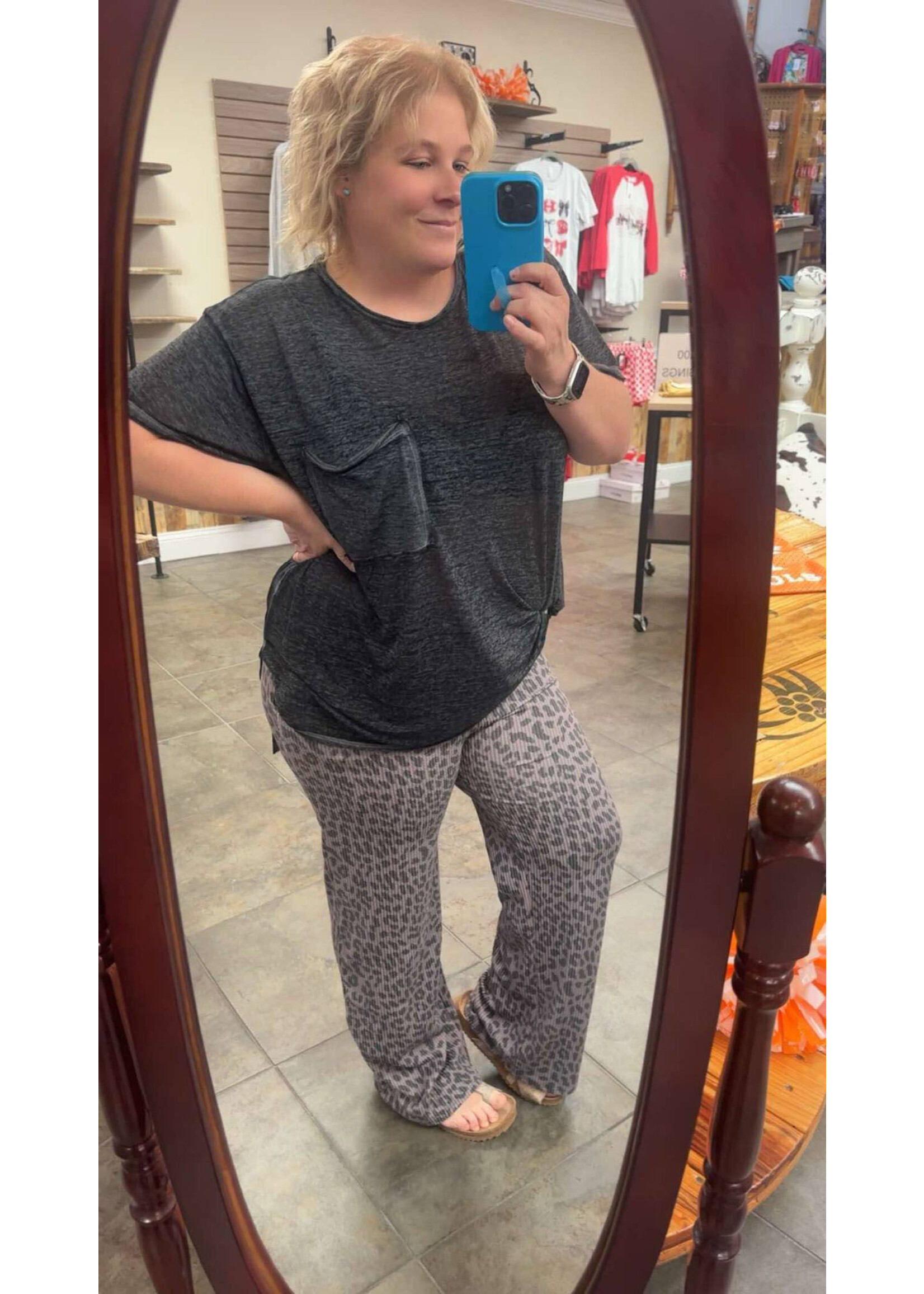 Coco Leopard Ribbed Pants