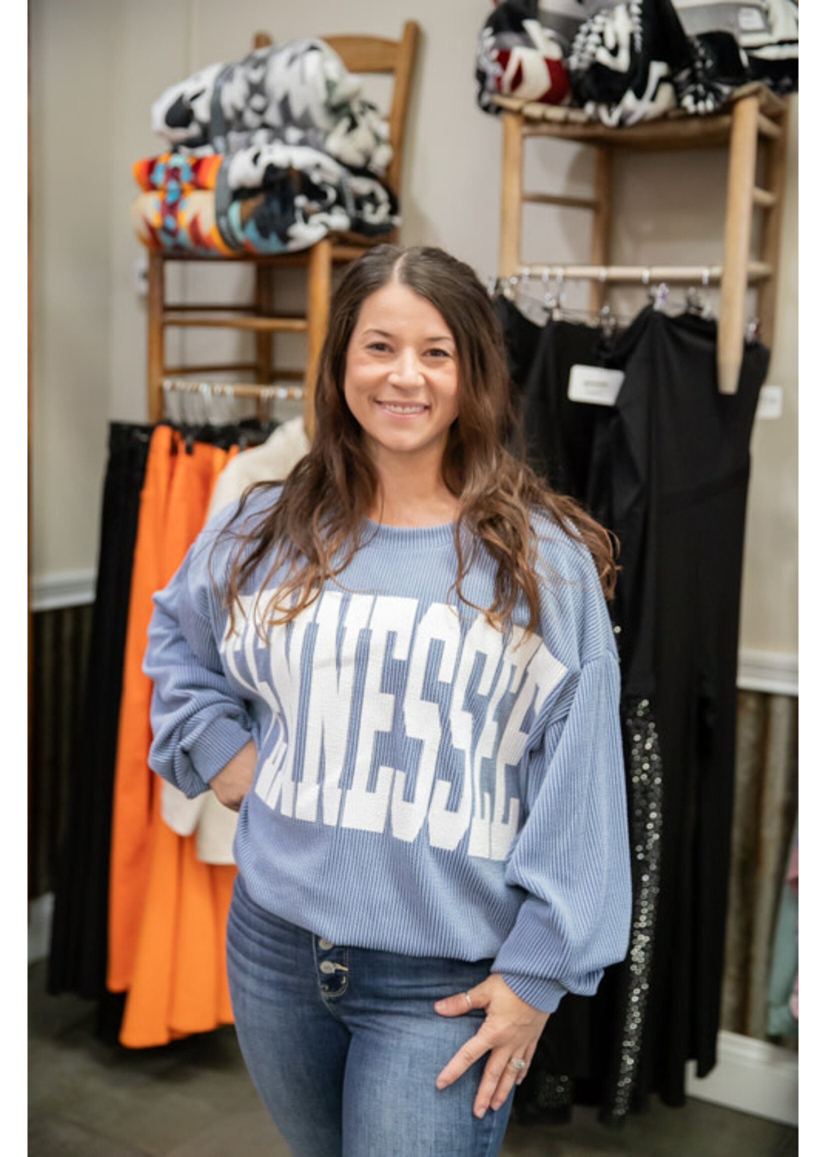 Oversized TN Crewneck Blue