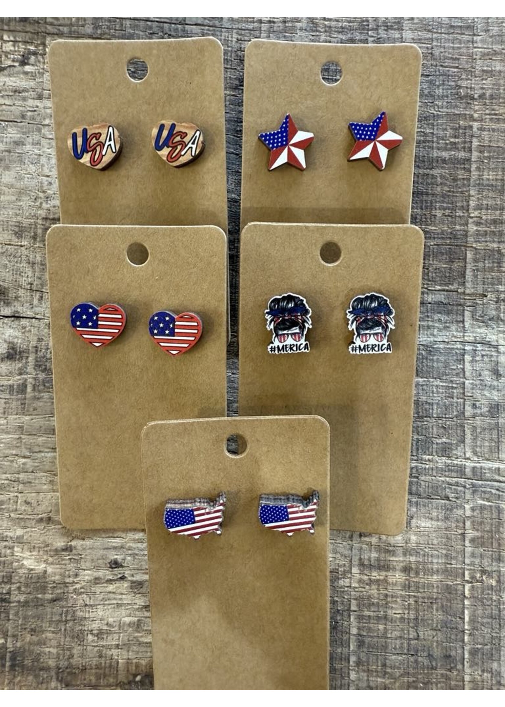 Patriotic Stud Earrings