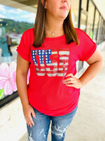 Hemish USA Ribbed Top