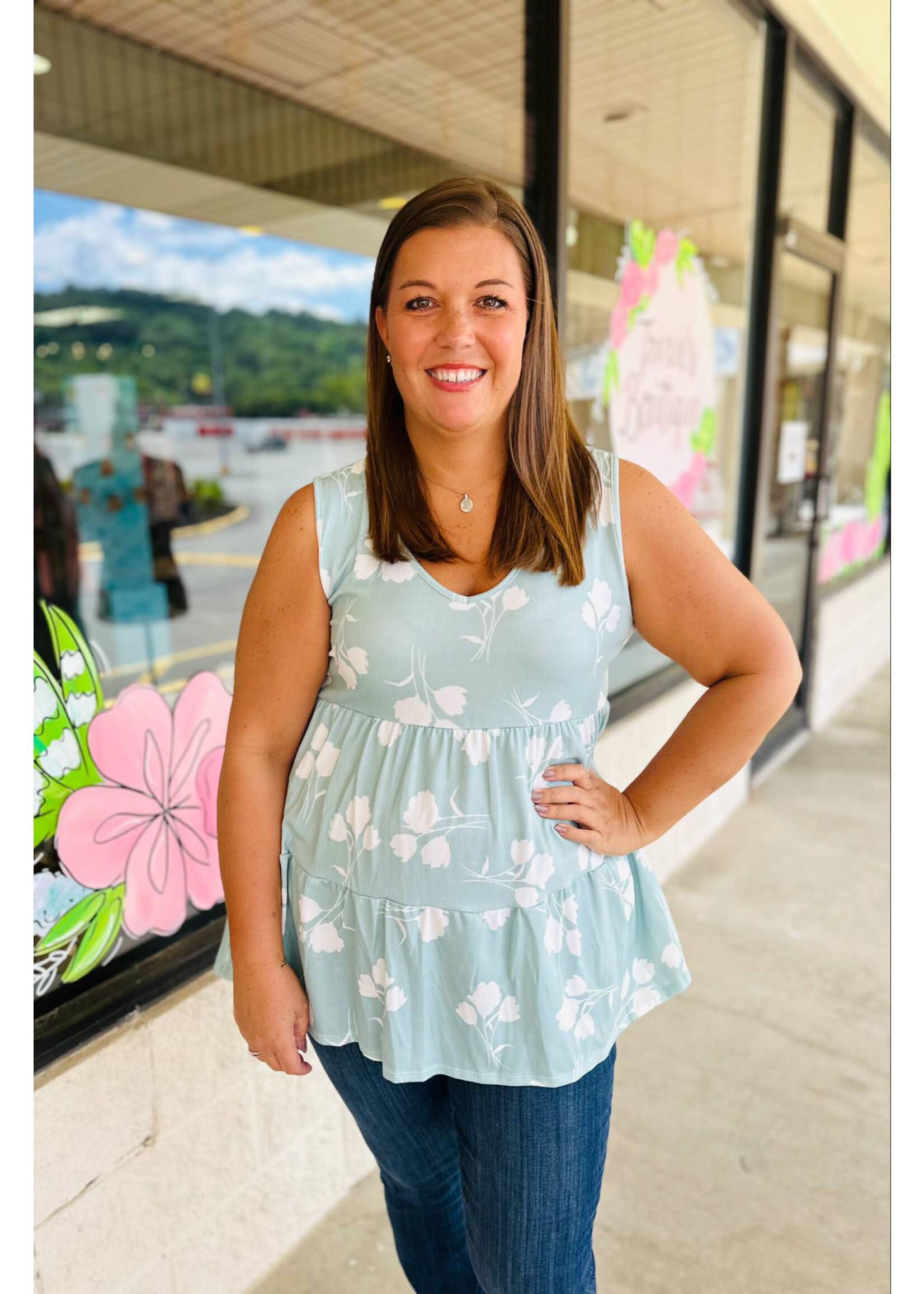 Hemish Rose Mint Tank