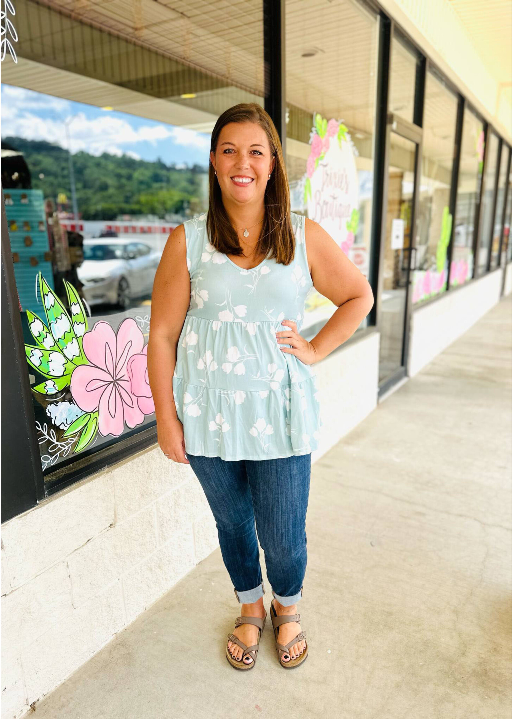 Hemish Rose Mint Tank
