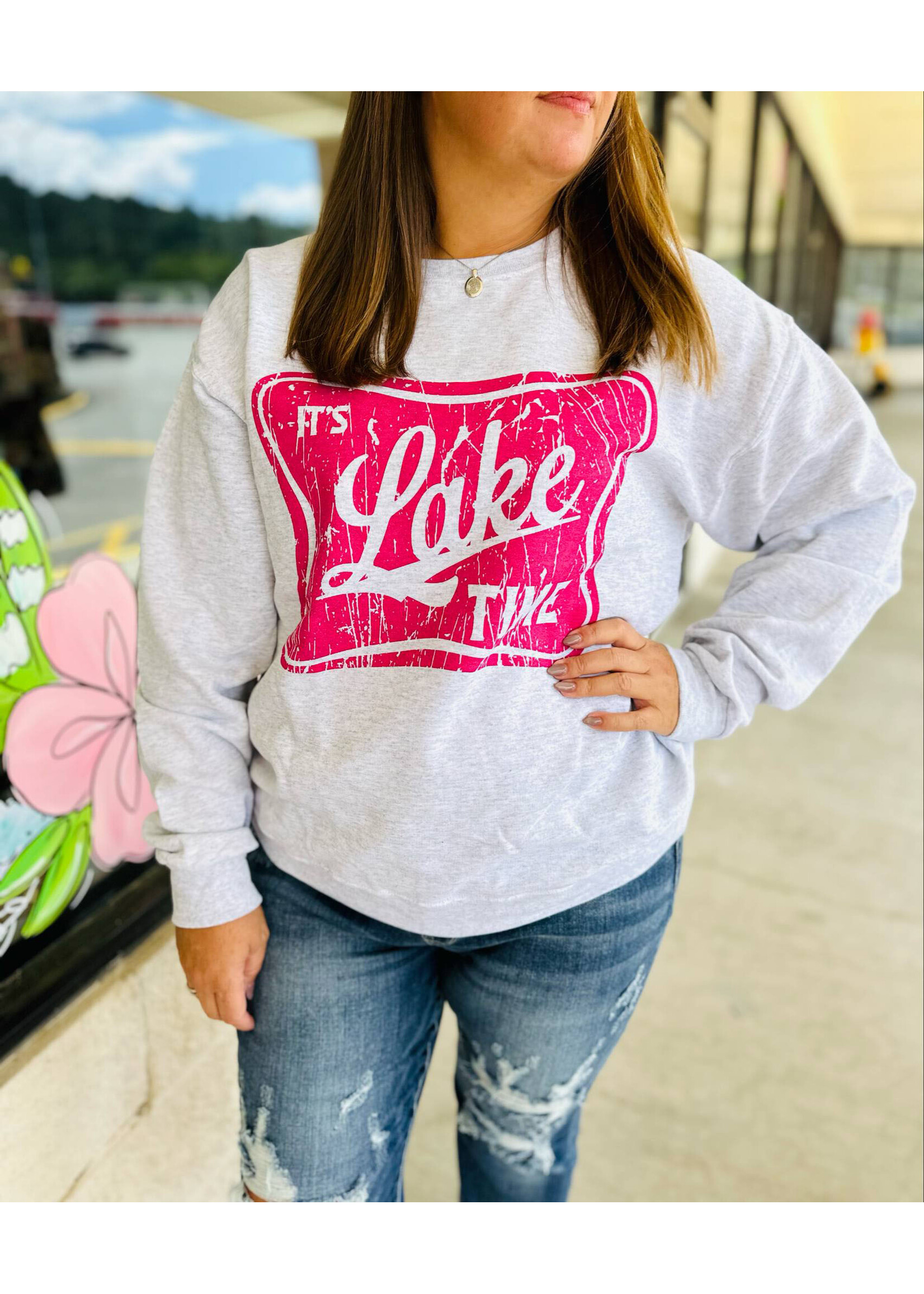 Pink Lake Time Sweatshirt