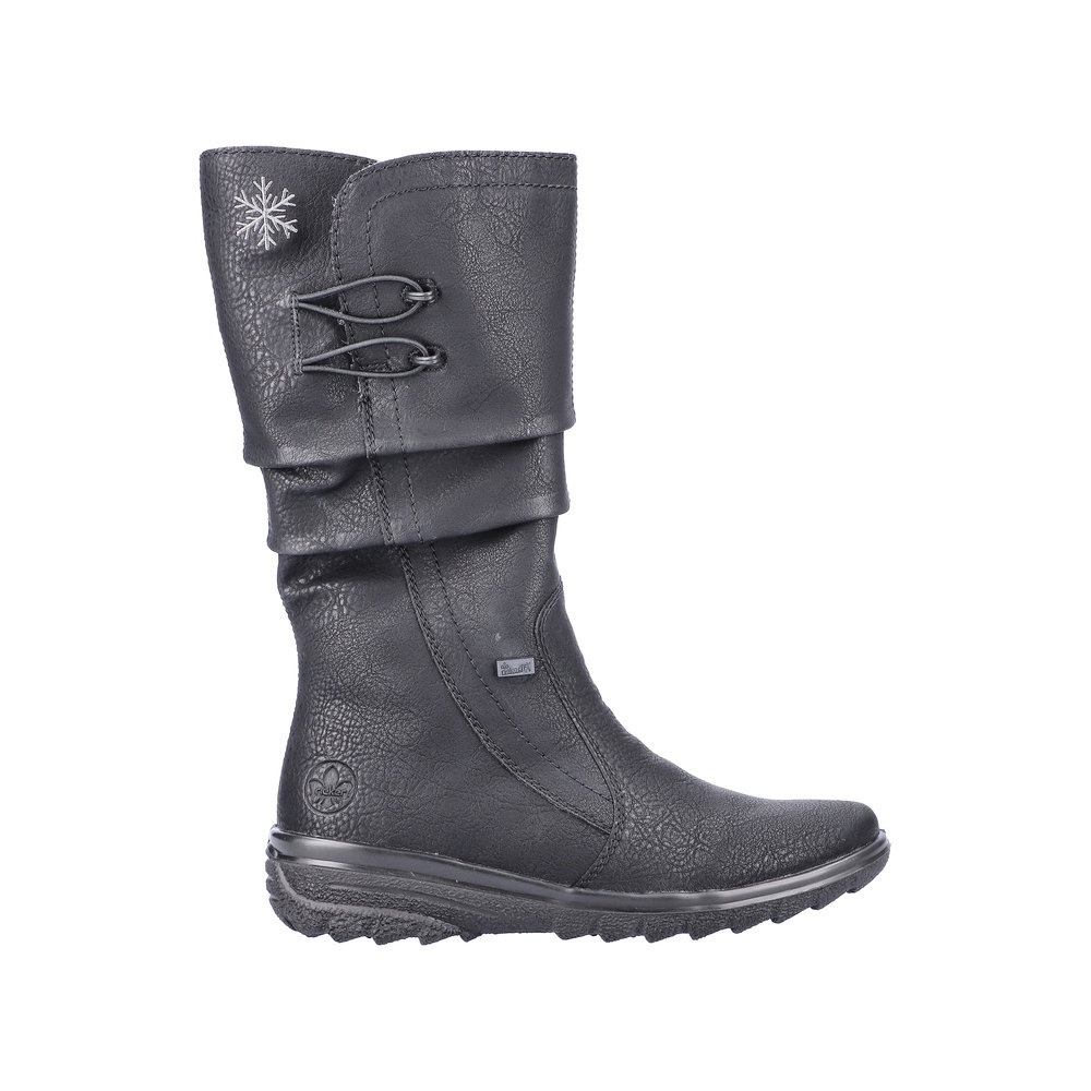 Rieker カーフレングス ブーツ Z7072 RIEKER Z7072-00 Mid Boot (Scrunchy) - A Step Ahead Footwear