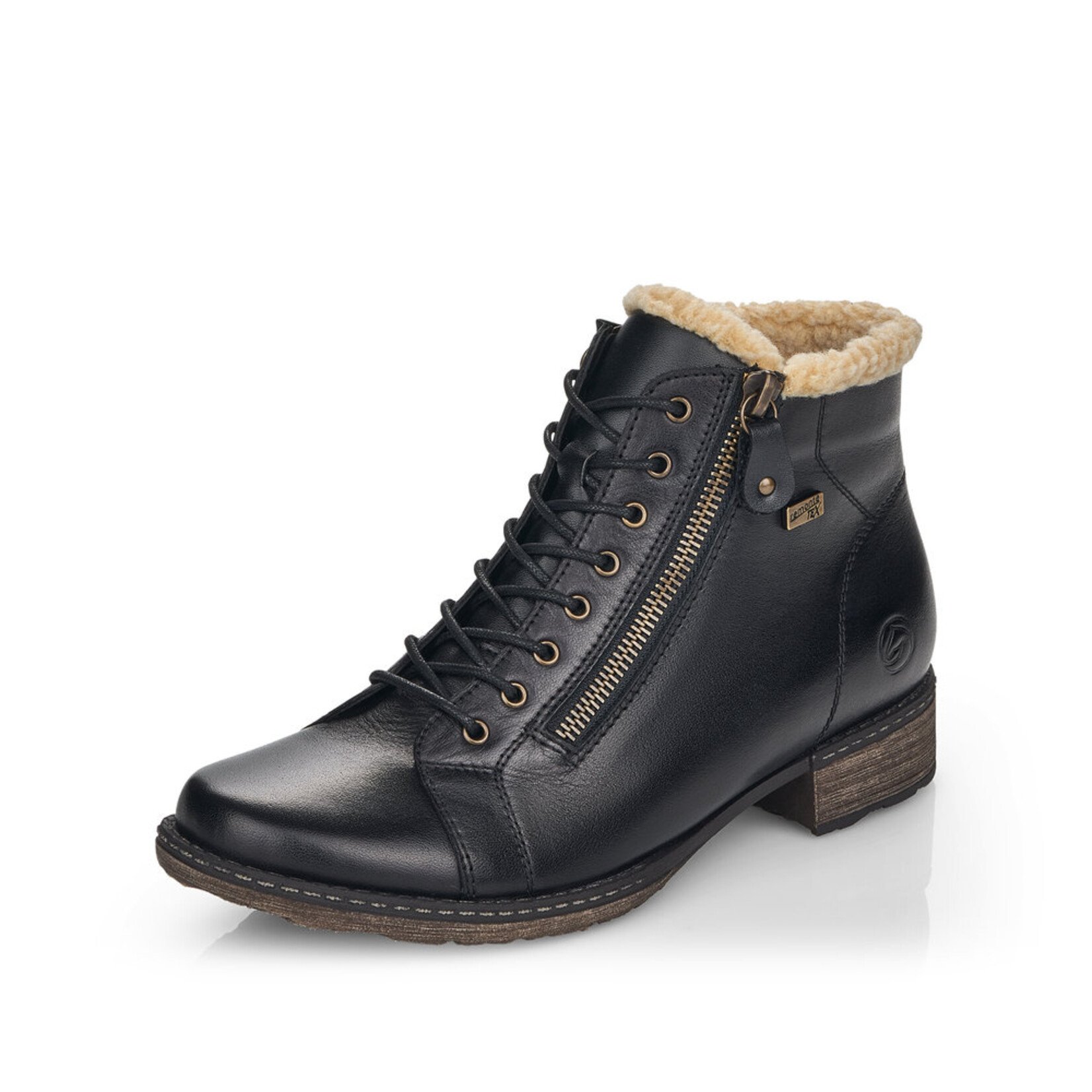 Remonte REMONTE D4372-01 Lace Bootie (Fur Trim)