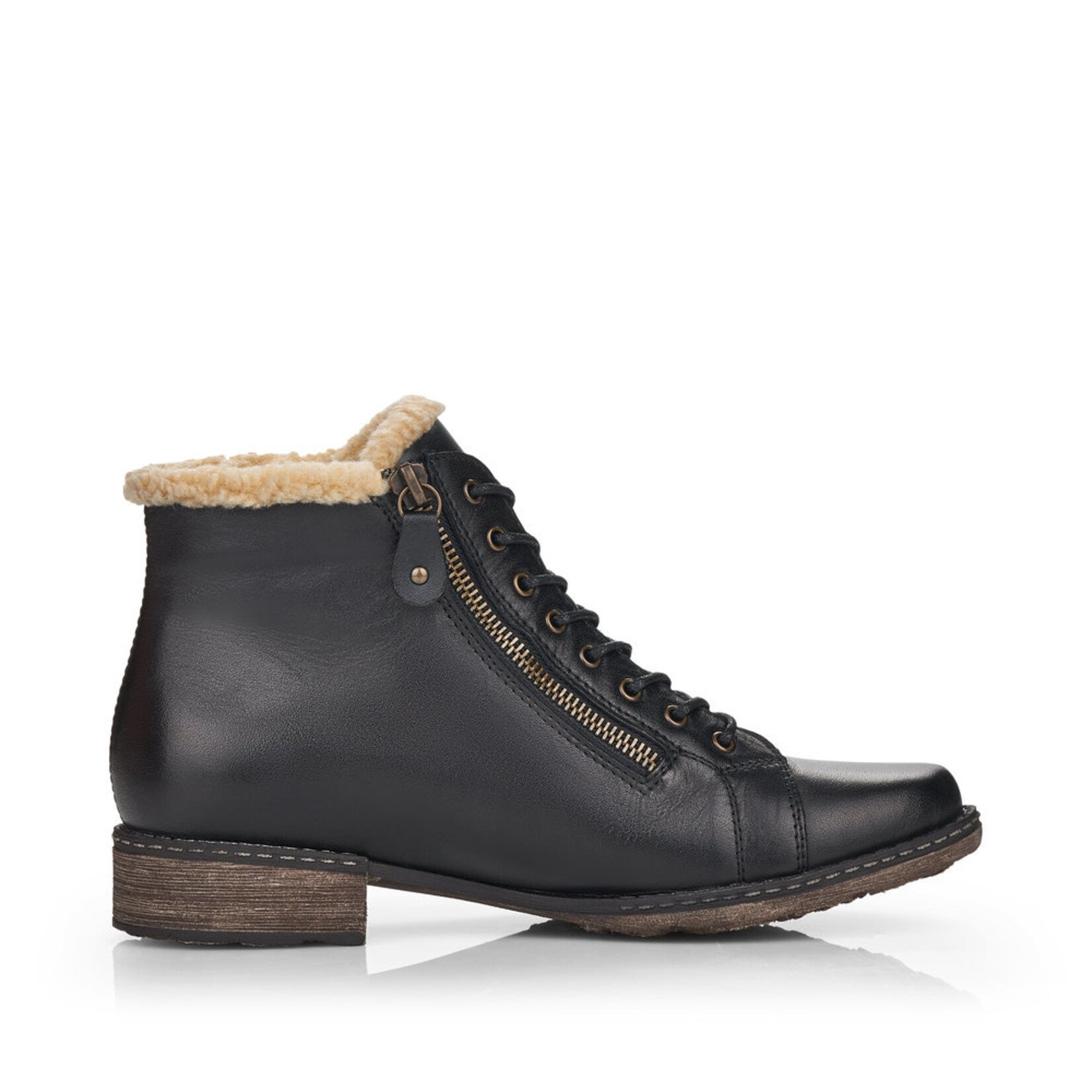 Remonte REMONTE D4372-01 Lace Bootie (Fur Trim)