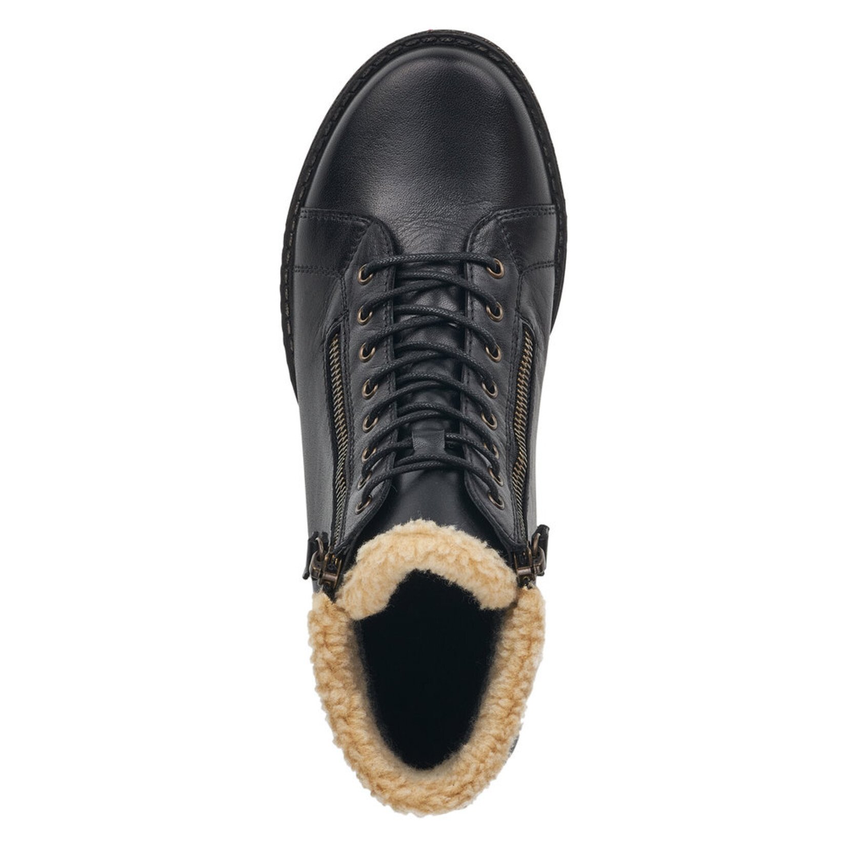 Remonte REMONTE D4372-01 Lace Bootie (Fur Trim)