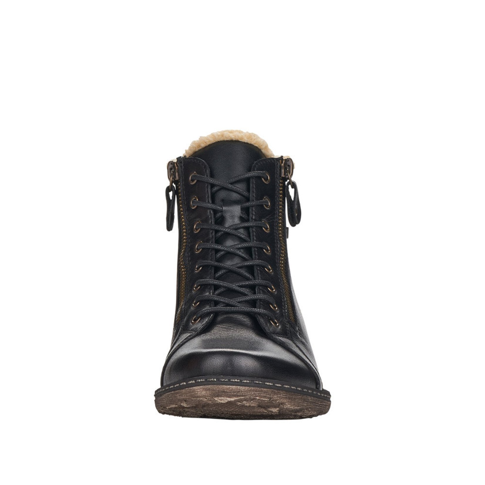 Remonte REMONTE D4372-01 Lace Bootie (Fur Trim)