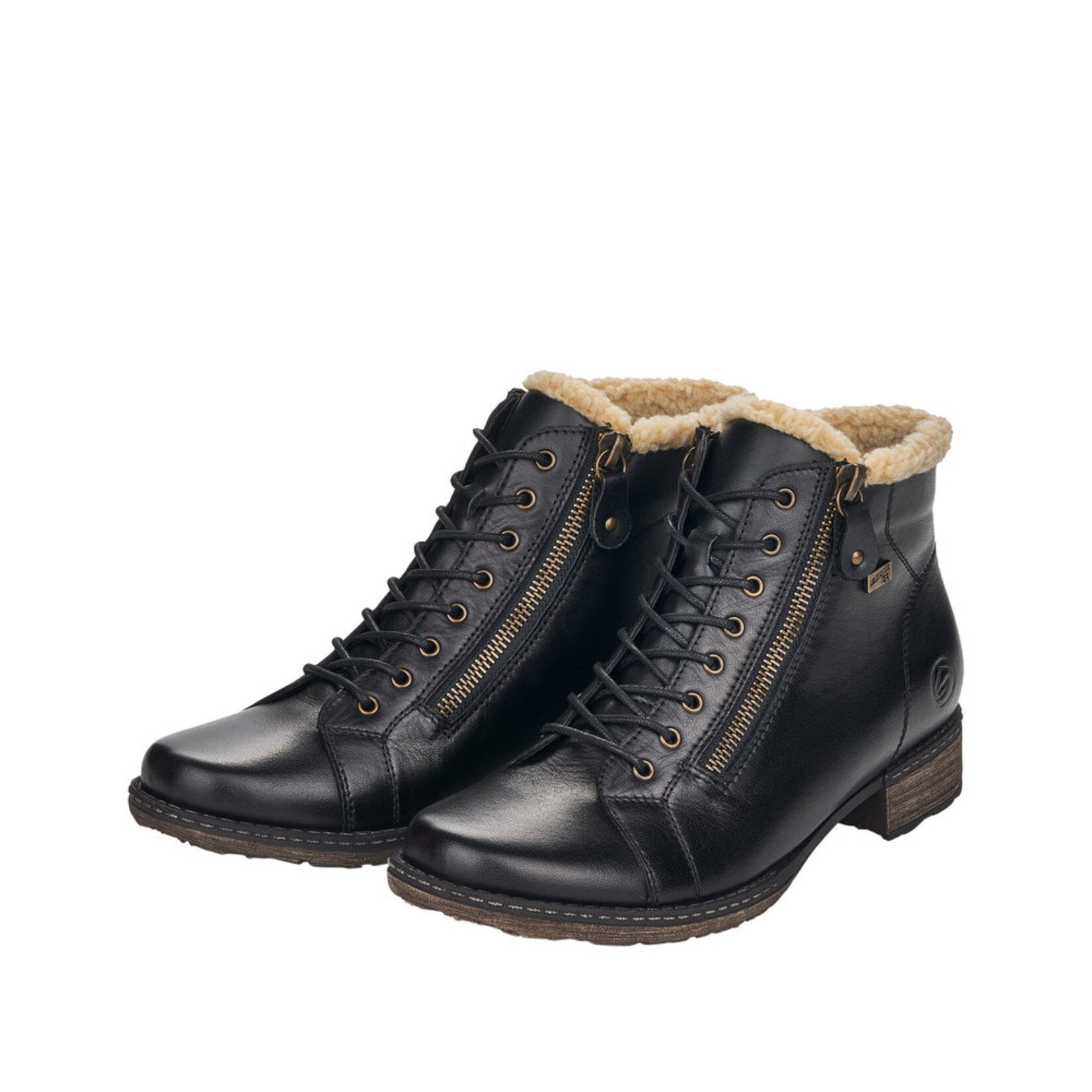 Remonte REMONTE D4372-01 Lace Bootie (Fur Trim)