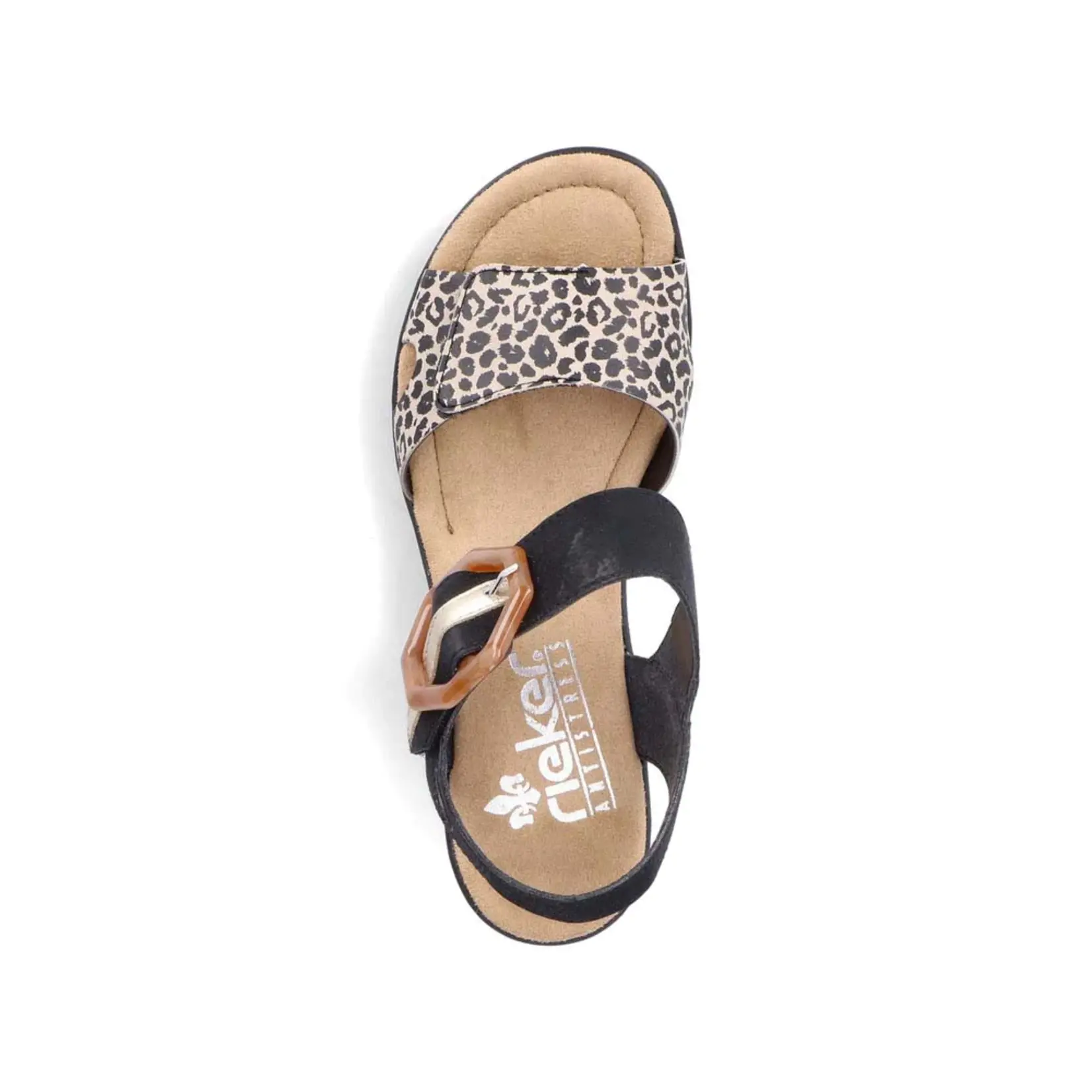 Rieker RIEKER 68176-00 Women's Chunk Wedge (Big Buckle)