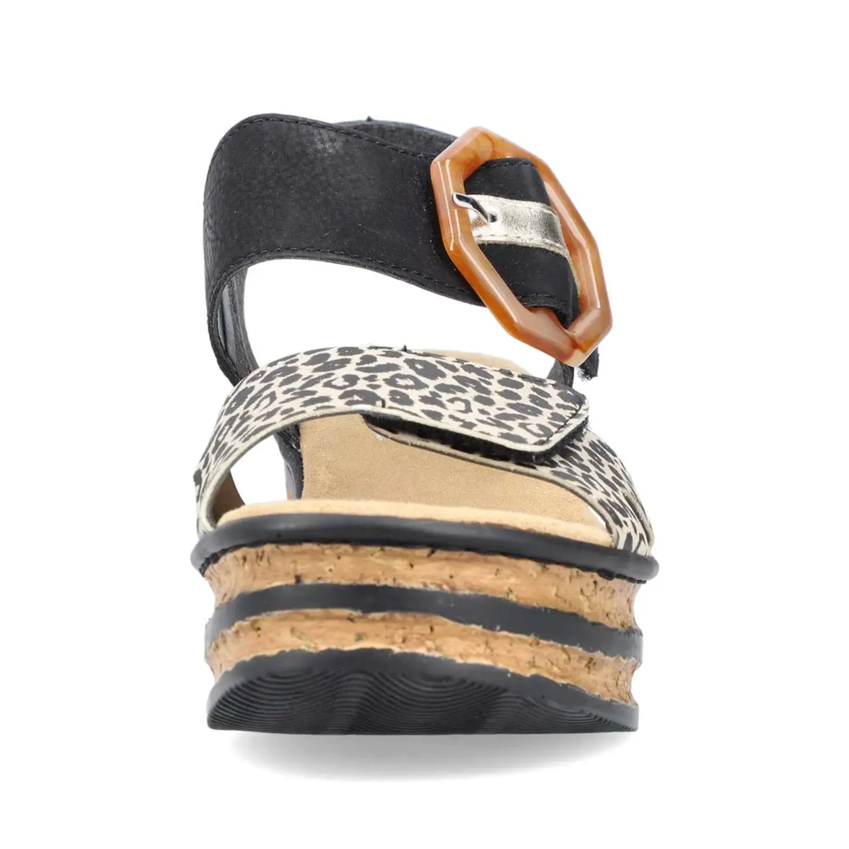 Rieker RIEKER 68176-00 Women's Chunk Wedge (Big Buckle)