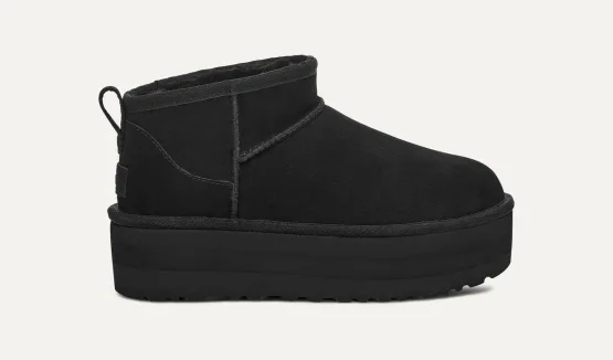 UGG 1135092 Classic Ultra Mini Platform BLK - A Step Ahead Footwear