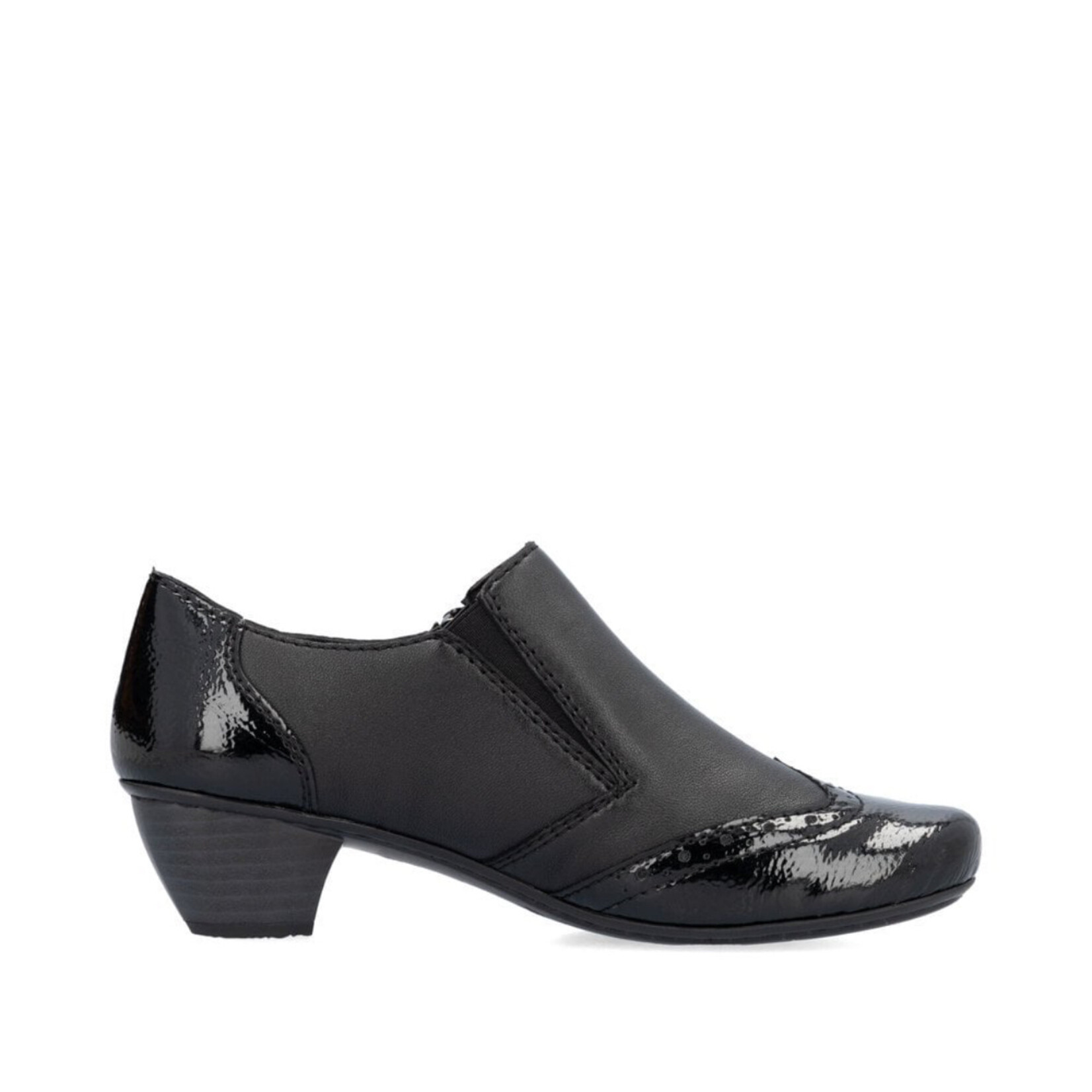 Rieker RIEKER 41757-00 Mid-Heel Zip Slip-On