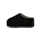 靴 UGG W PUMPED SLIDE BLACK UGG PUMPED SLIDE BLACK SHEARLING LINED PLATFORM SANDALS SHOE