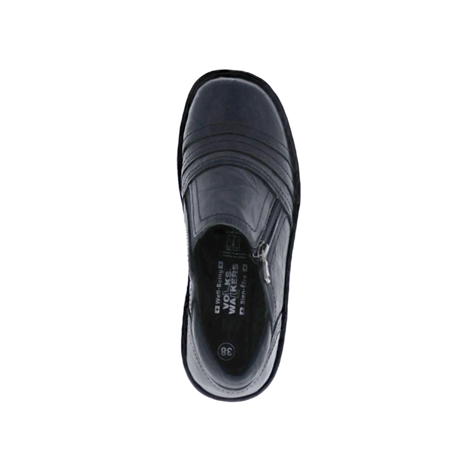 VOLKSWALKERS Zoe Zip Slip-On BLACK