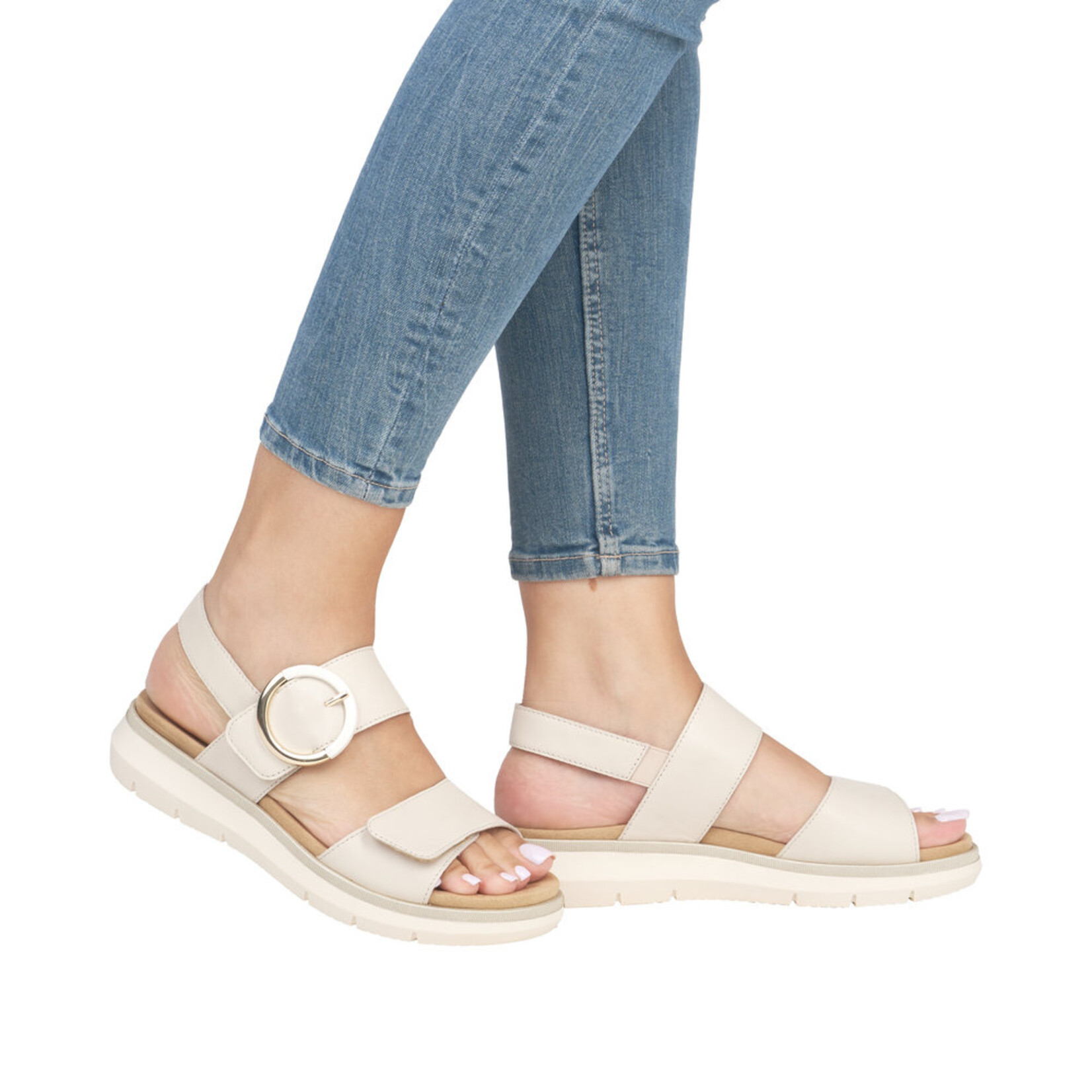 Rieker REMONTE D2K50-80 Velcro Sandal (Big Buckle)