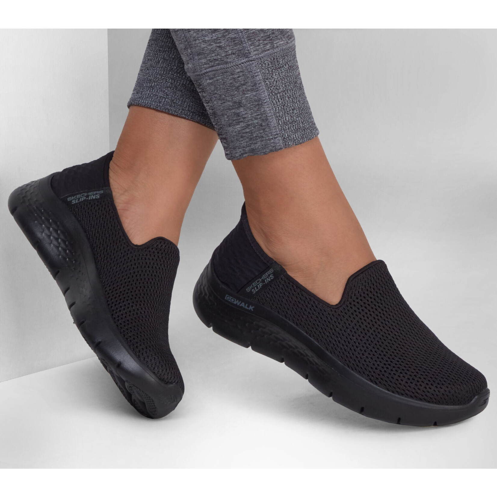 SKECHERS 124963 Slip-Ins Go Walk Flex BBK LADIES