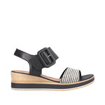 Remonte REMONTE D6453-01 Wedge Sandal (Big Buckle)