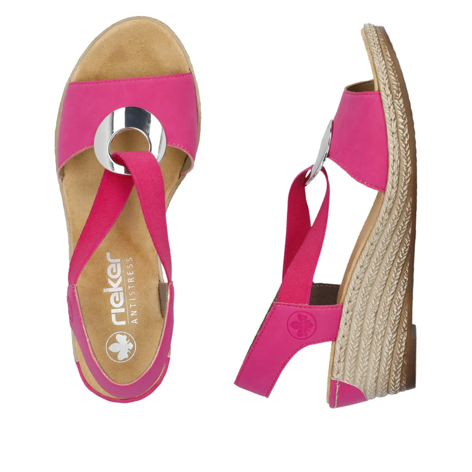 Rieker RIEKER 624H6-32 Wedge Sandal (Coin)