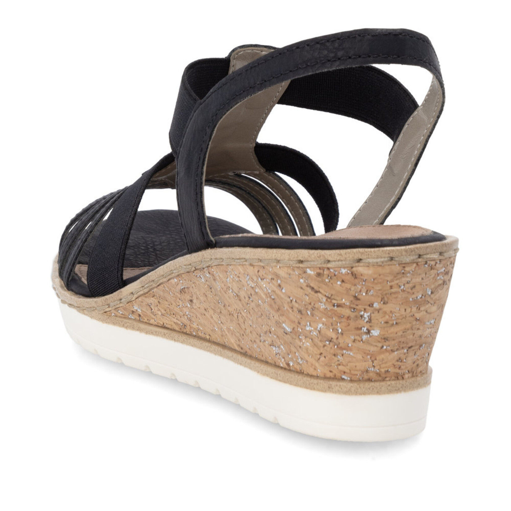 Remonte REMONTE R6264-00 Wedge Sandal (Strappy)