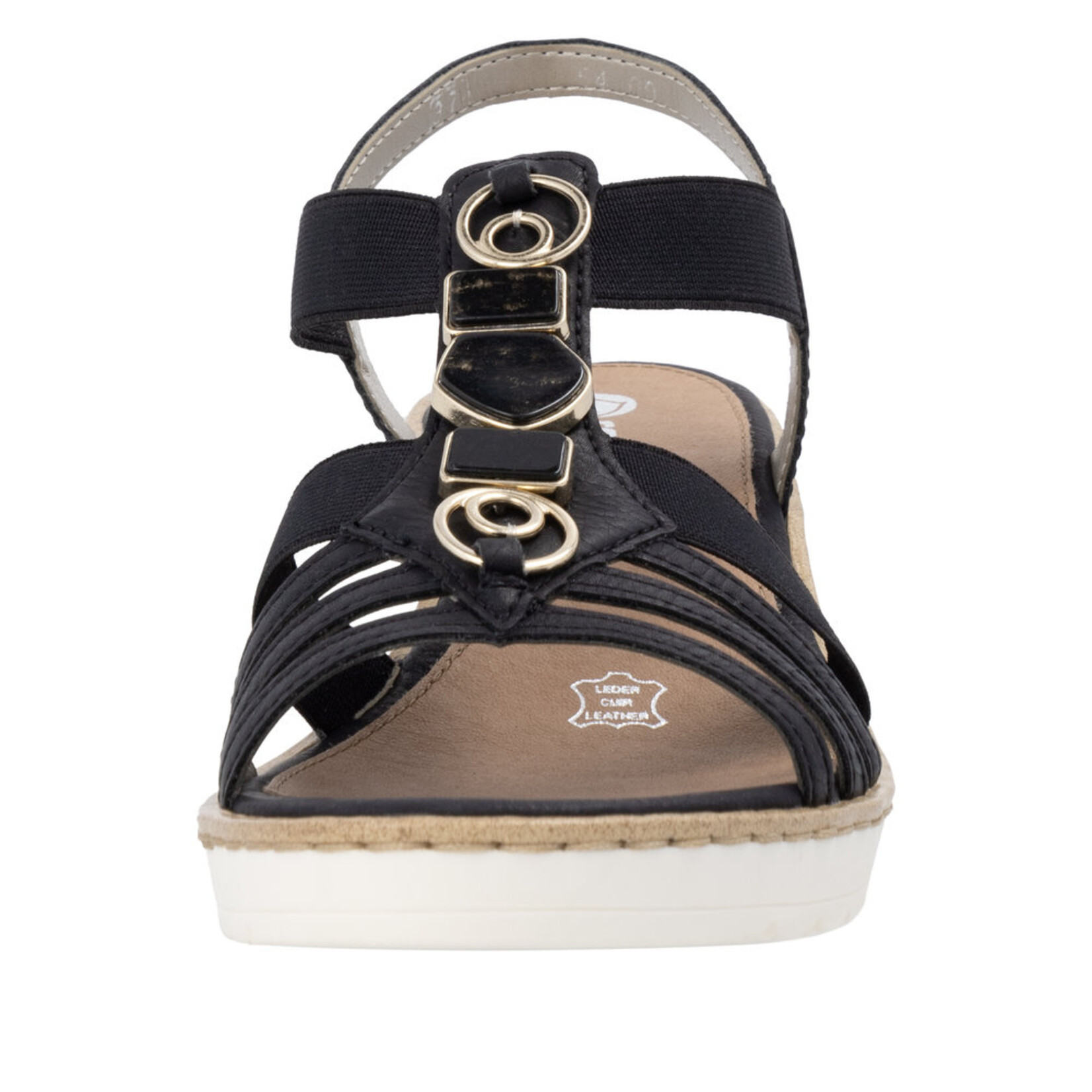 Remonte REMONTE R6264-00 Wedge Sandal (Strappy)