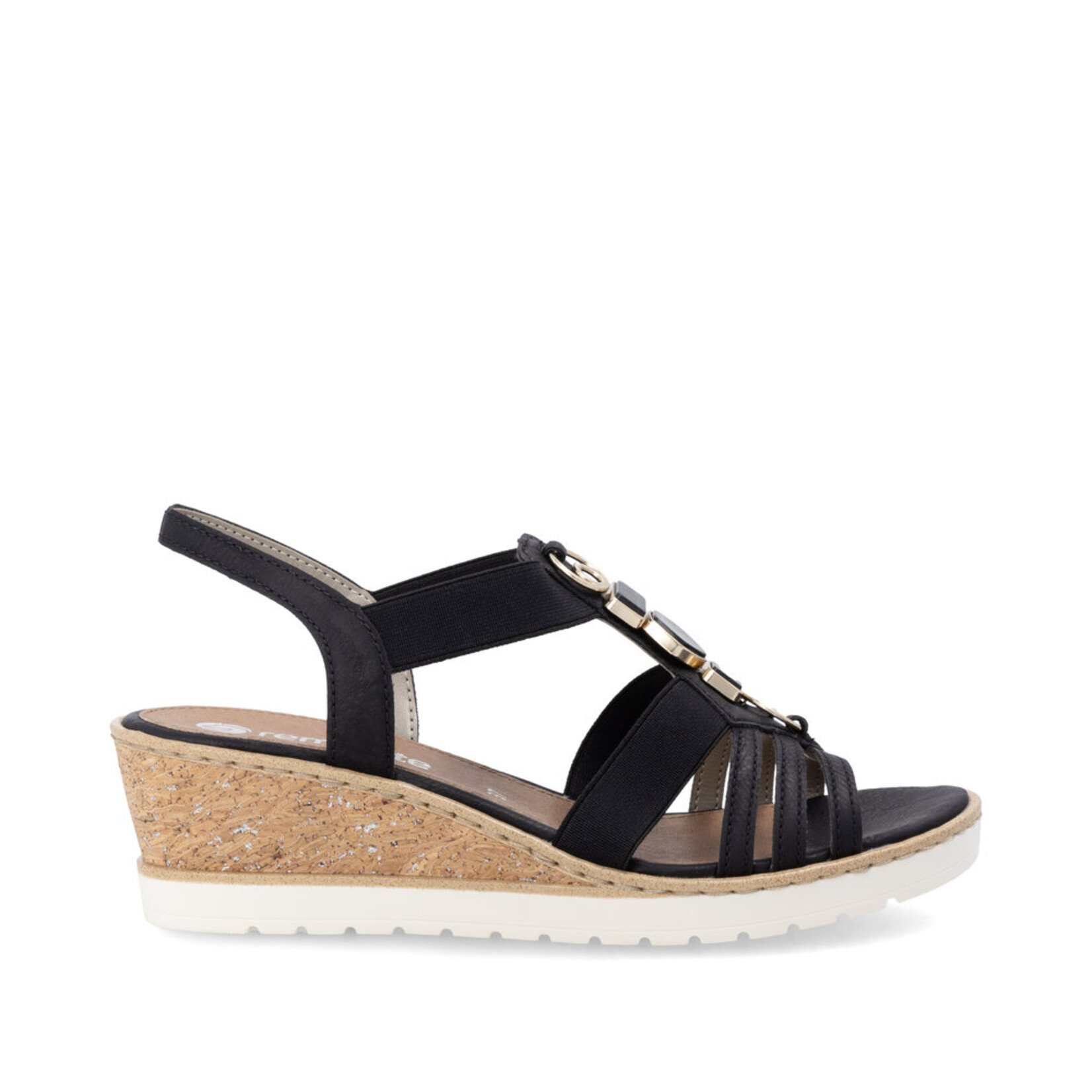 Remonte REMONTE R6264-00 Women's Wedge Sandal (Strappy)