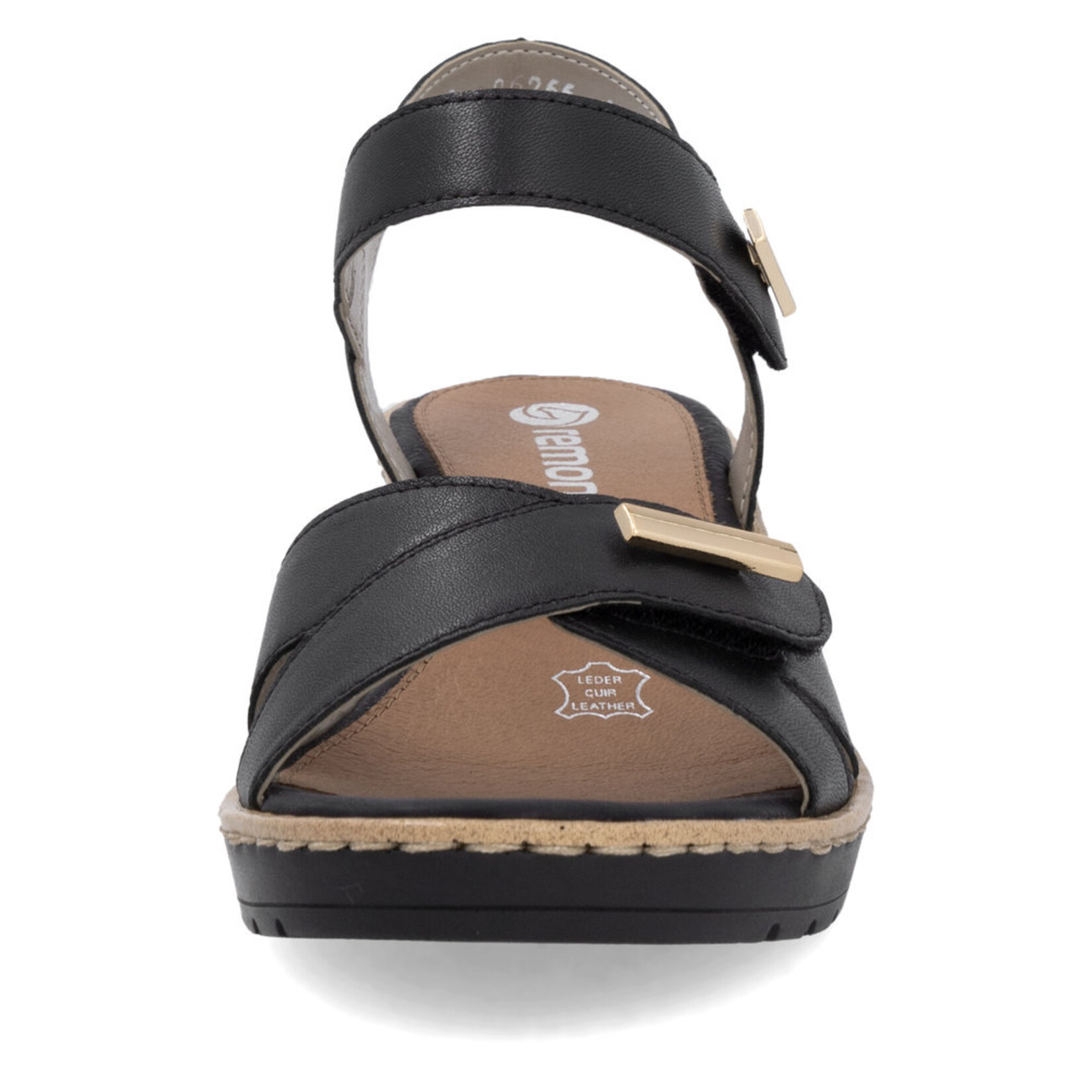 Remonte REMONTE R6266-00 Wedge Sandal (Velcro)