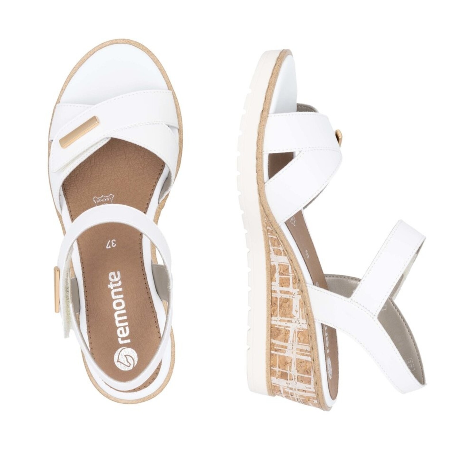 Remonte REMONTE R6266-80 Women's Wedge Sandal (Velcro)