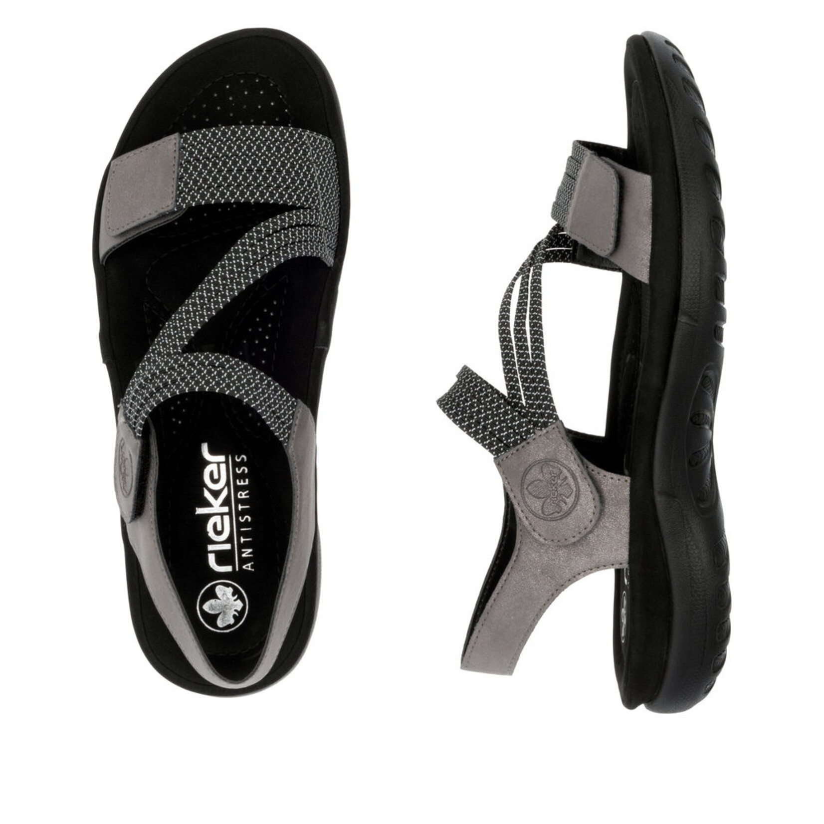 Rieker RIEKER 64870-42 Velcro Sandal (Thin Bands)