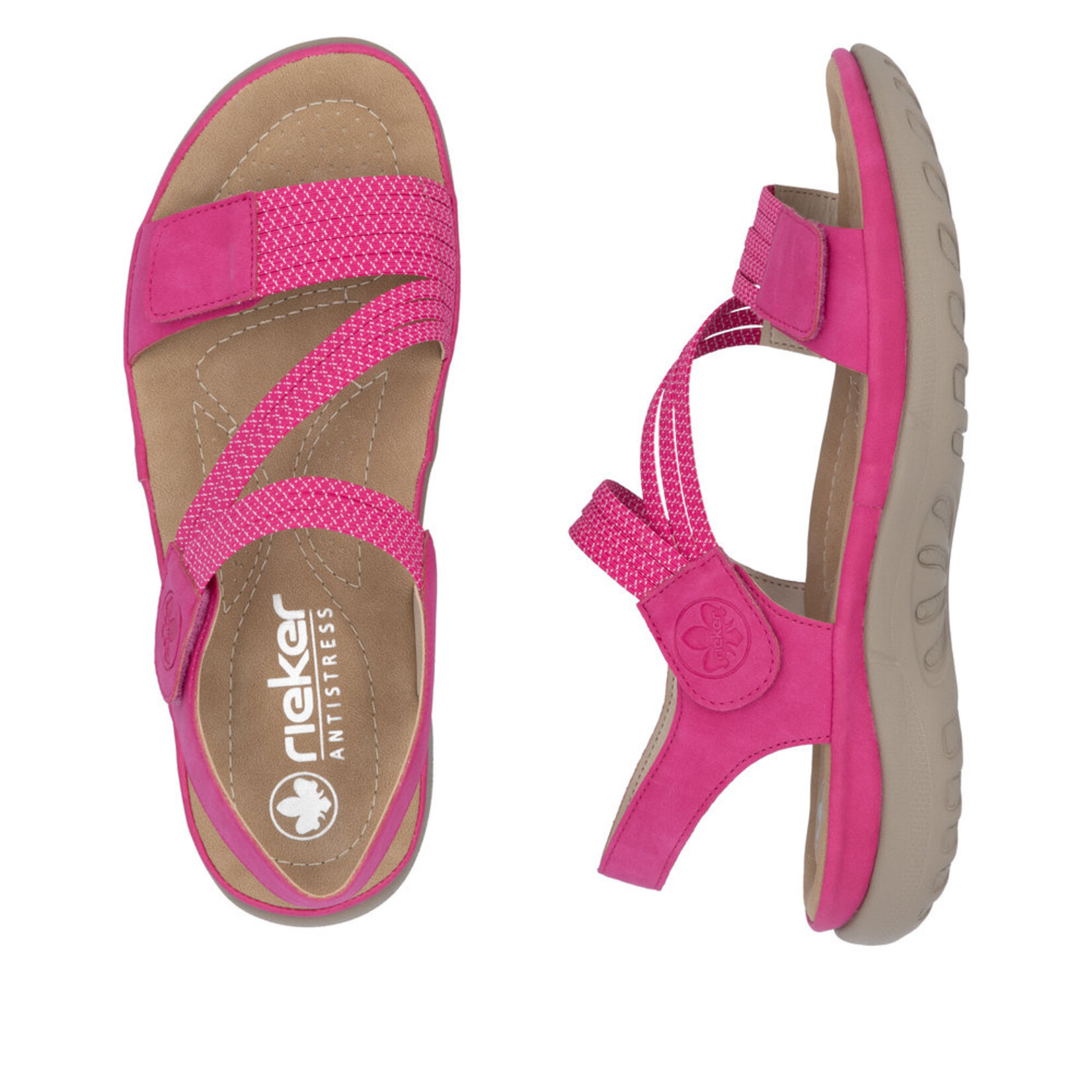 Rieker RIEKER 64870-31 Velcro Sandal (Thin Bands)