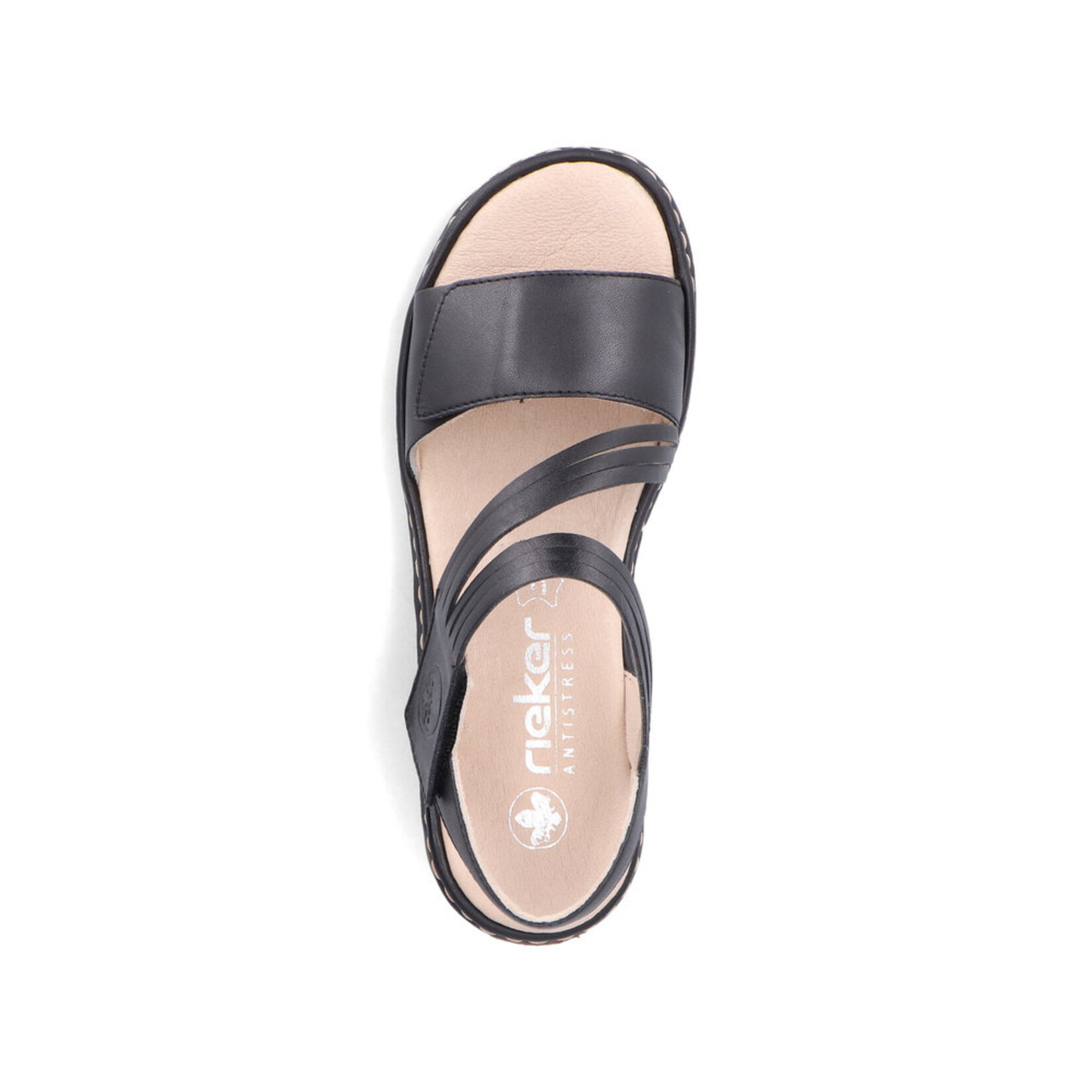 Rieker RIEKER 65964-00 Velcro Sandal (Thick Band)