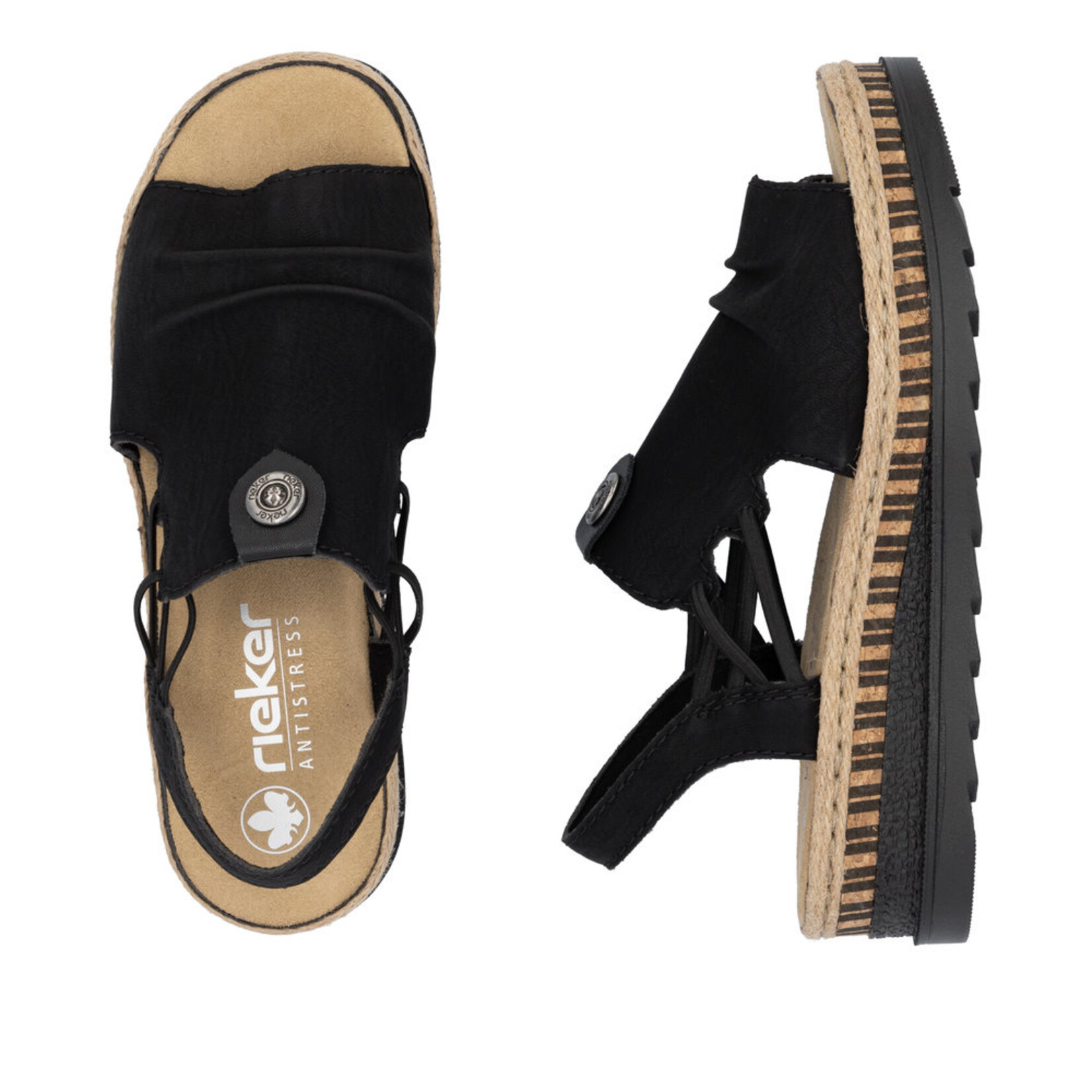Rieker RIEKER V7972-00 Women's Wrapped Sandal