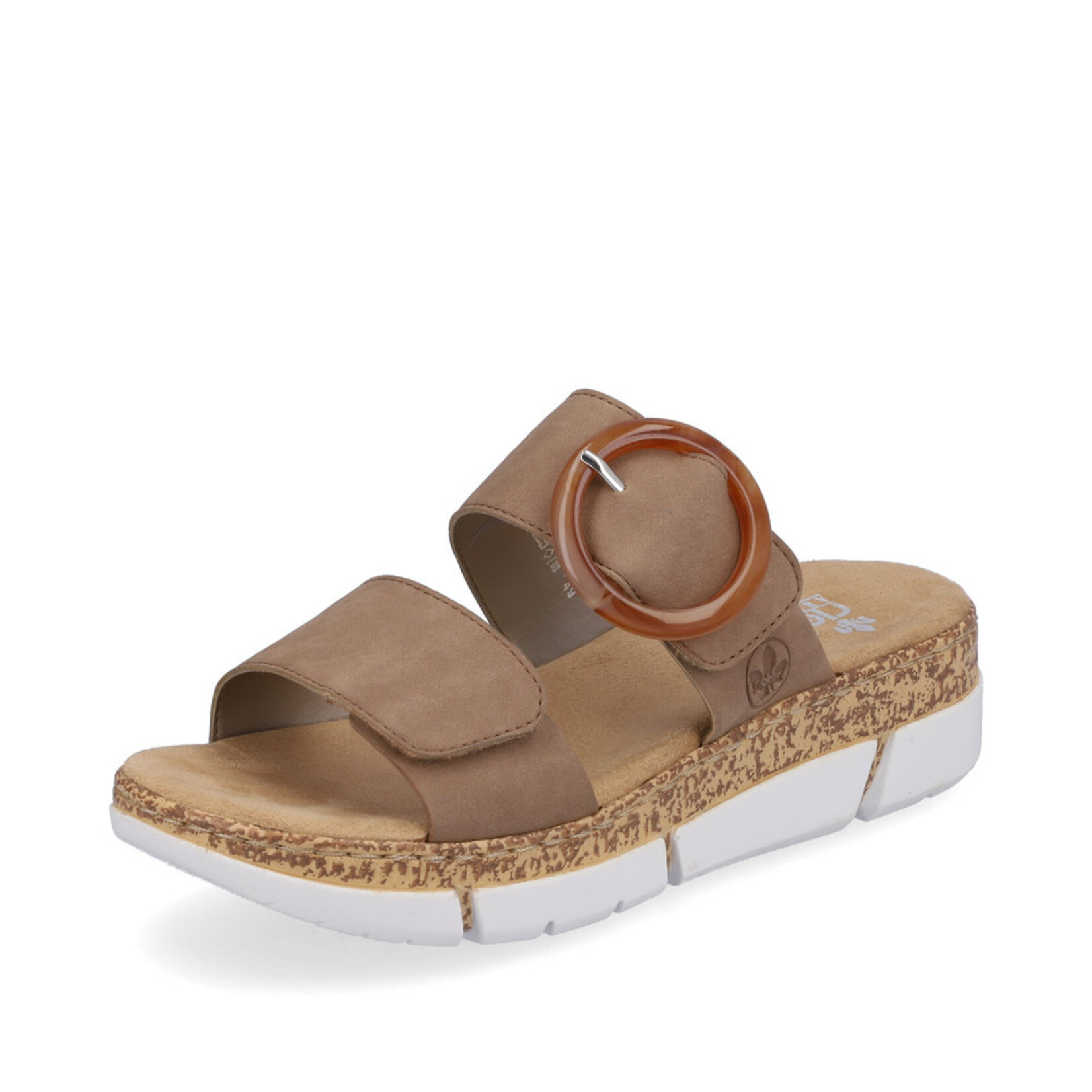 Rieker RIEKER V2392-62 Women's Velcro Slide (Big Buckle)